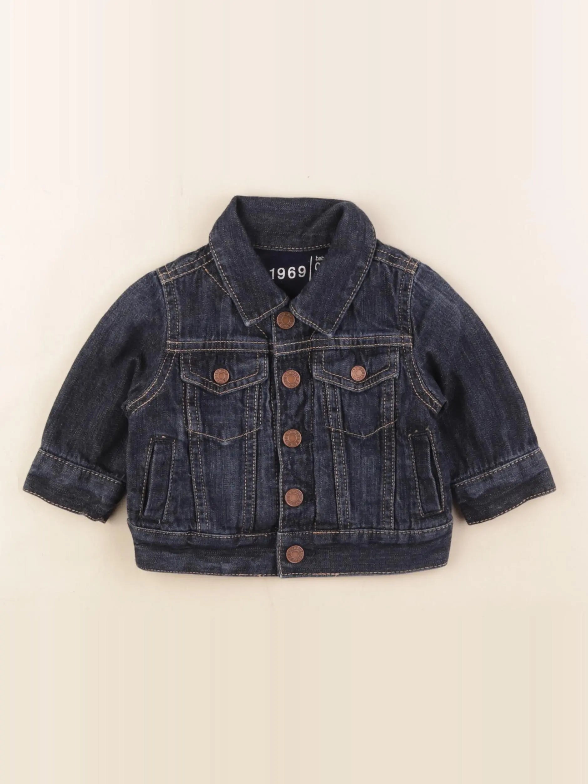 GAP - veste bleu - 0/6 mois