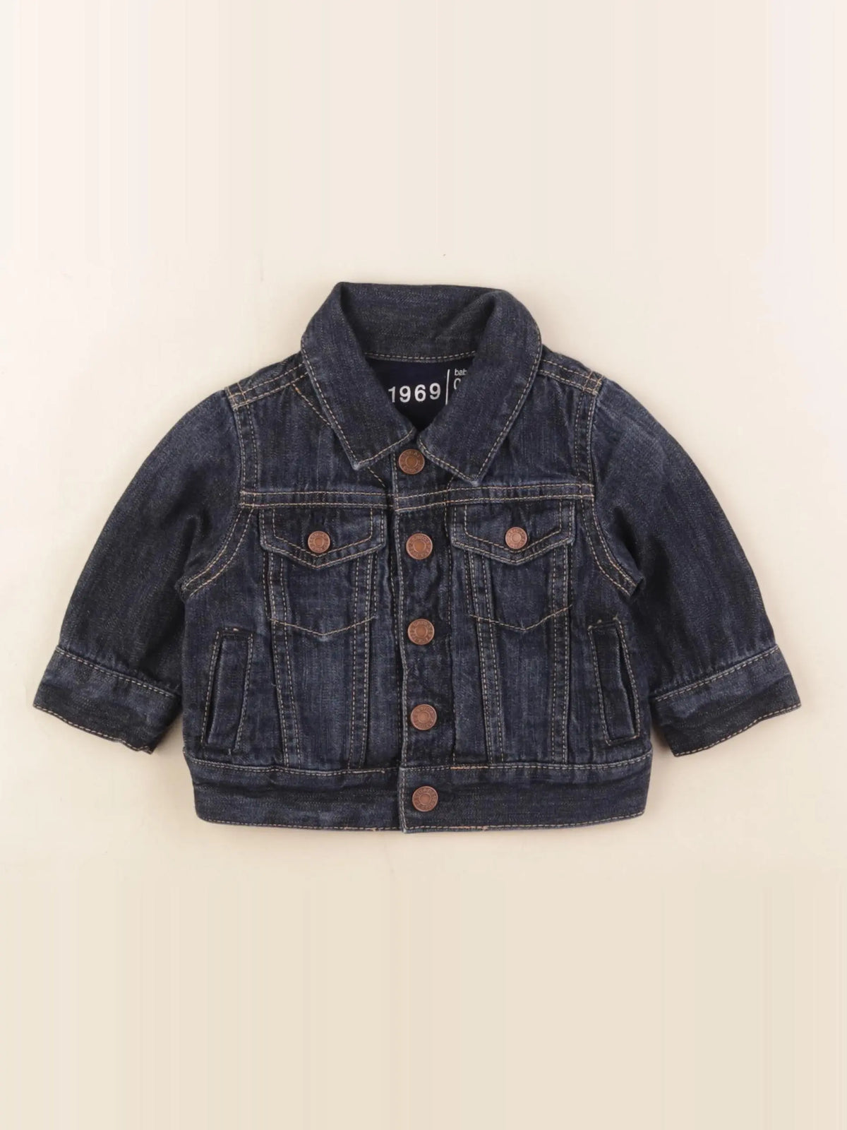 GAP - veste bleu - 0/6 mois