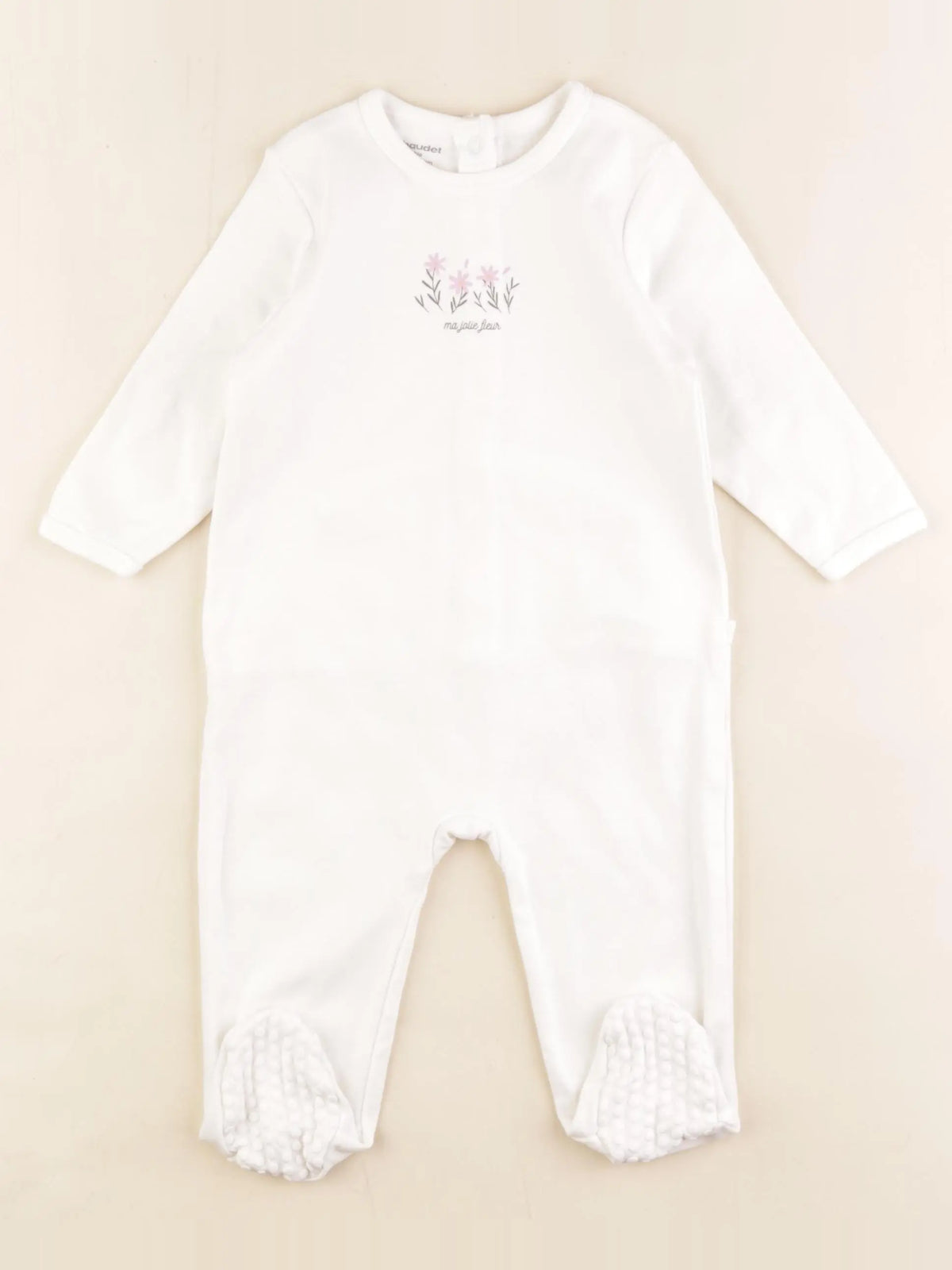 Vertbaudet - pyjama coton blanc - 12 mois