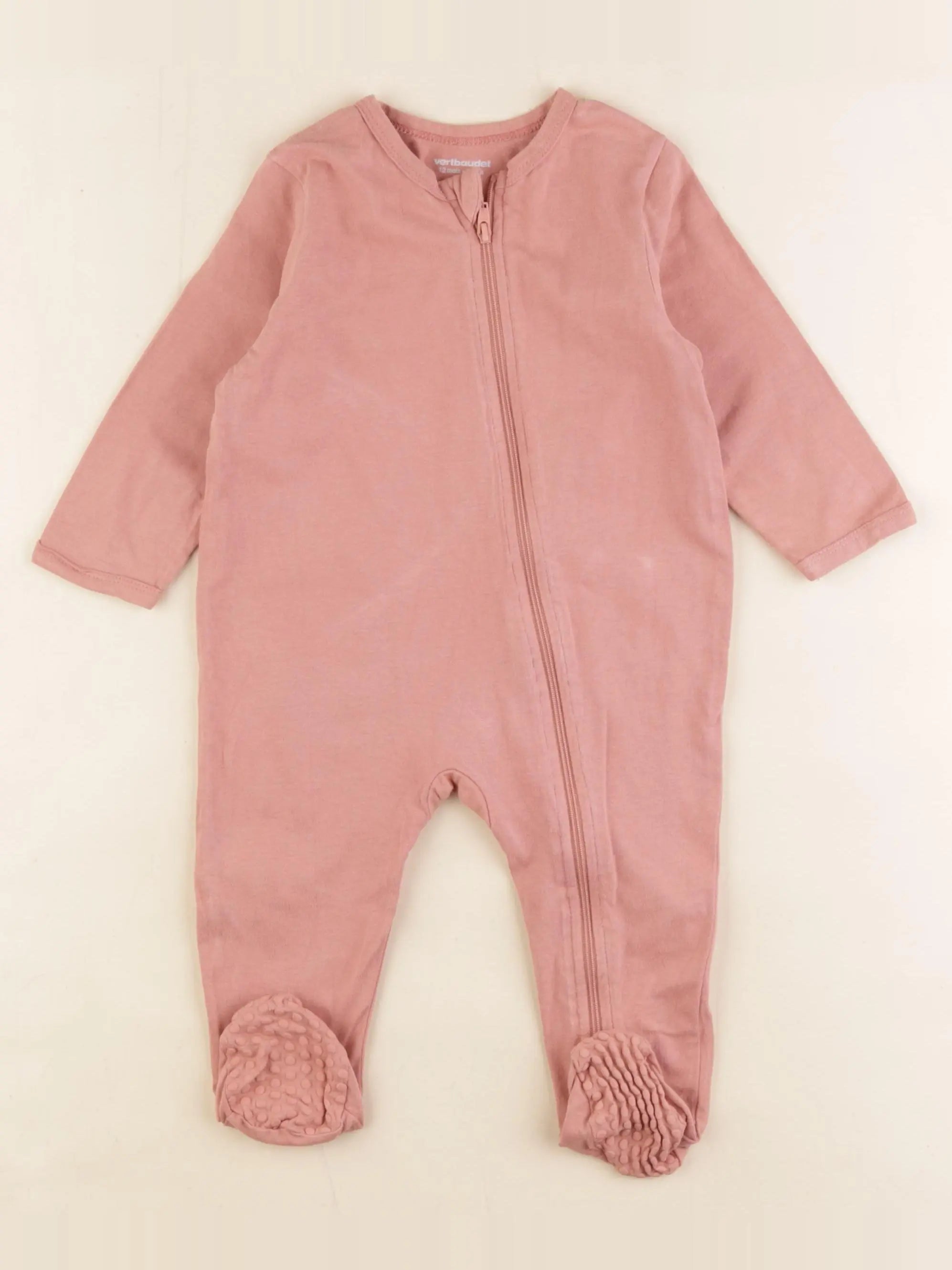Vertbaudet - pyjama coton rose - 12 mois