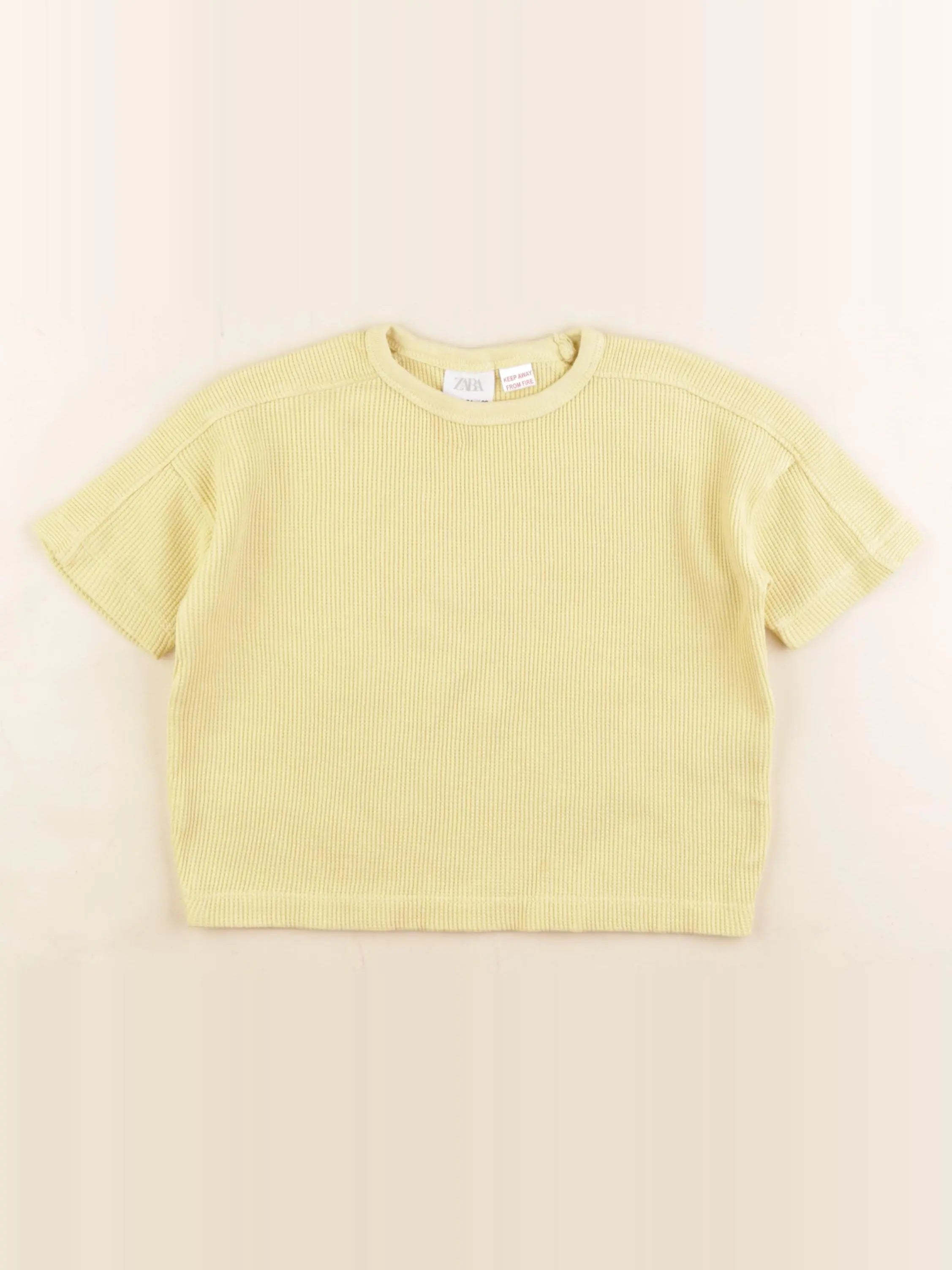 Zara - tee-shirt jaune - 18/24 mois
