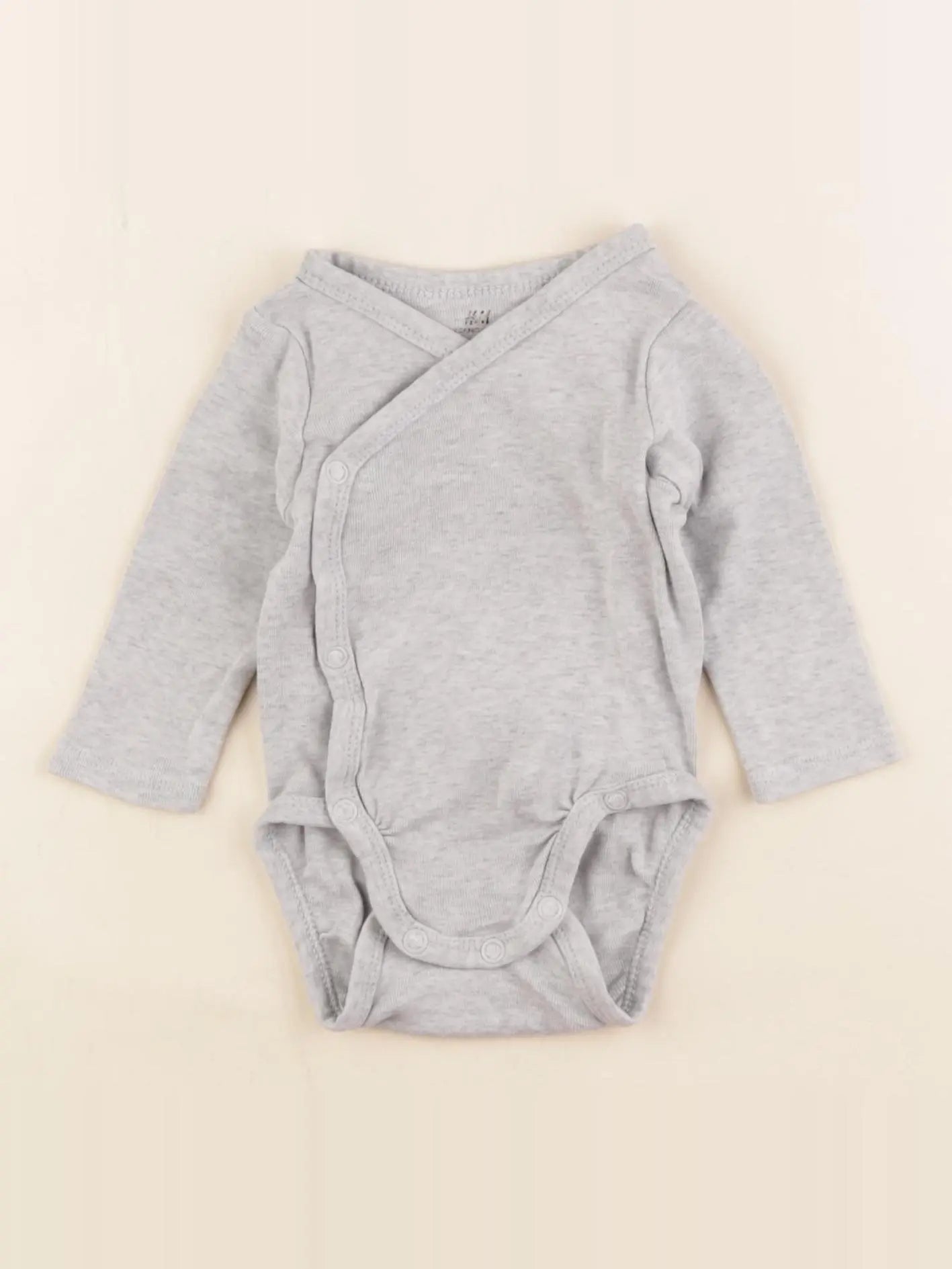 H&M - body gris - 1/2 mois