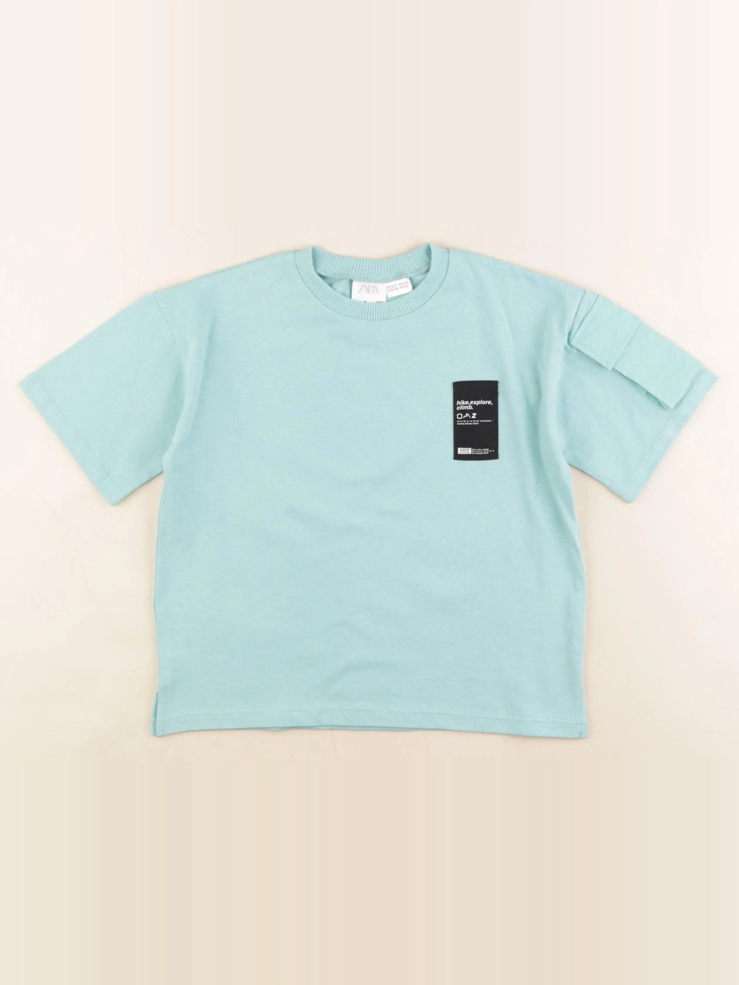 Zara - tee-shirt vert - 4 ans