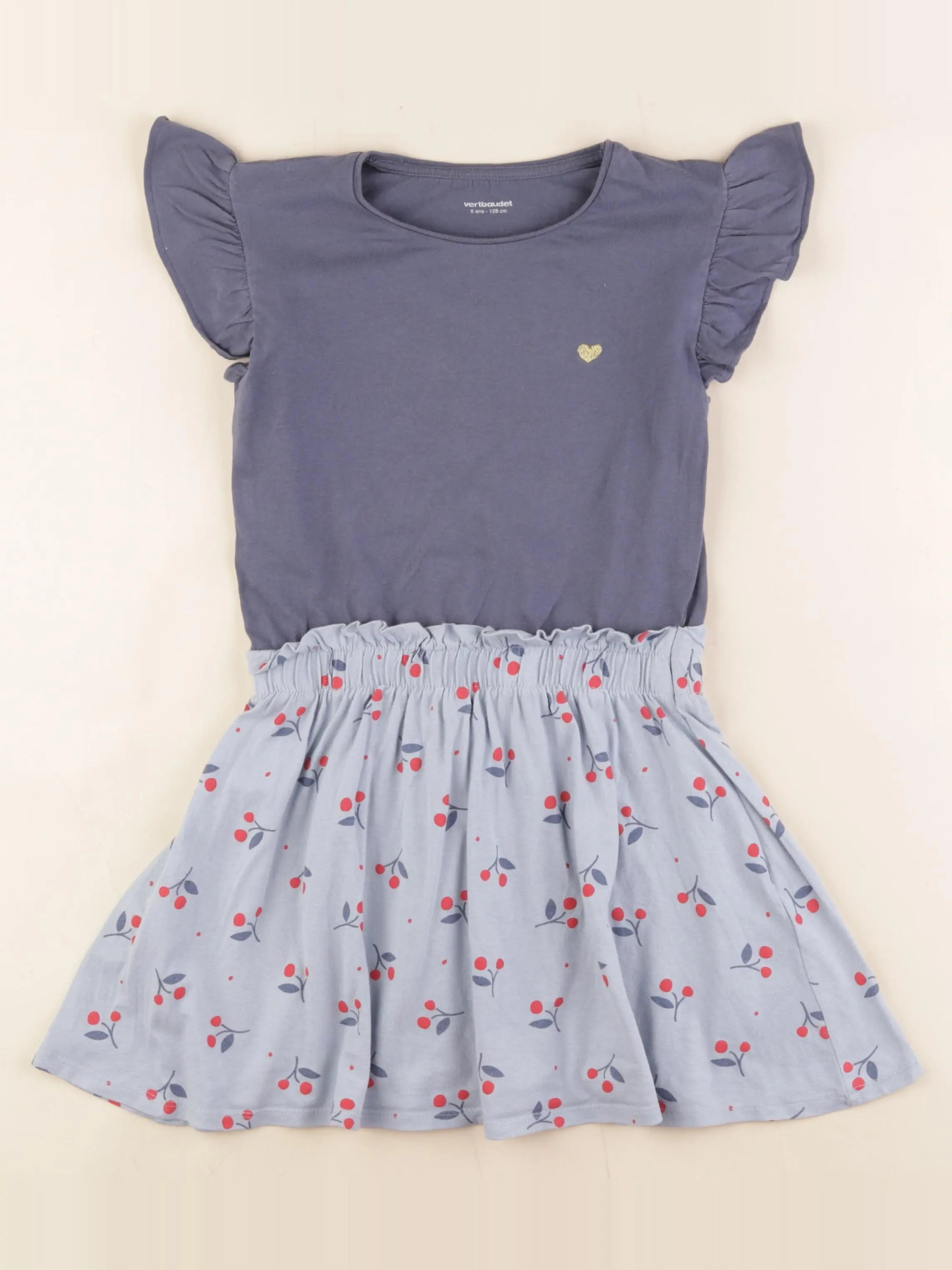 Vertbaudet - robe bleu - 8 ans