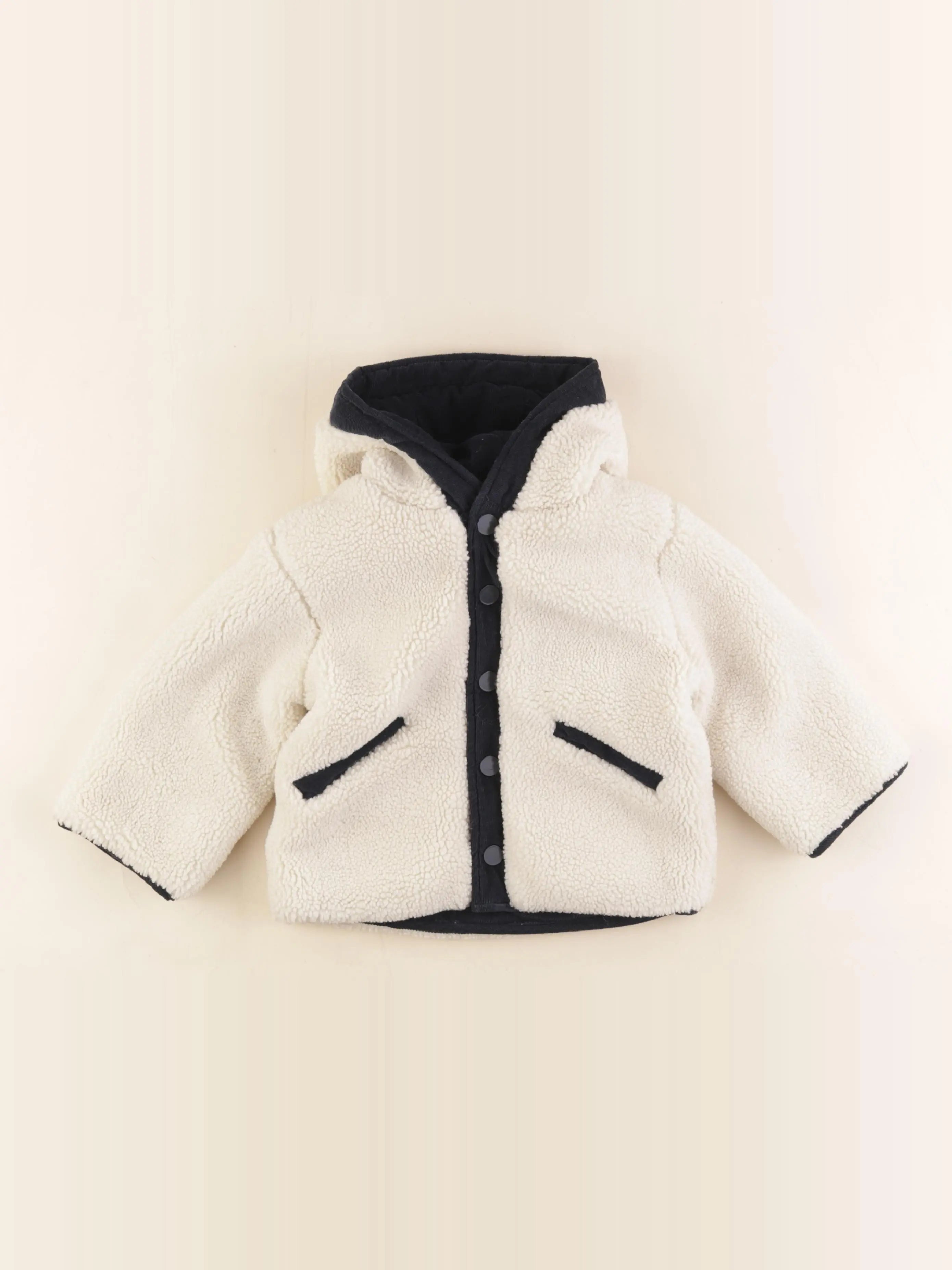 Cyrillus - veste bleu, blanc - 24 mois