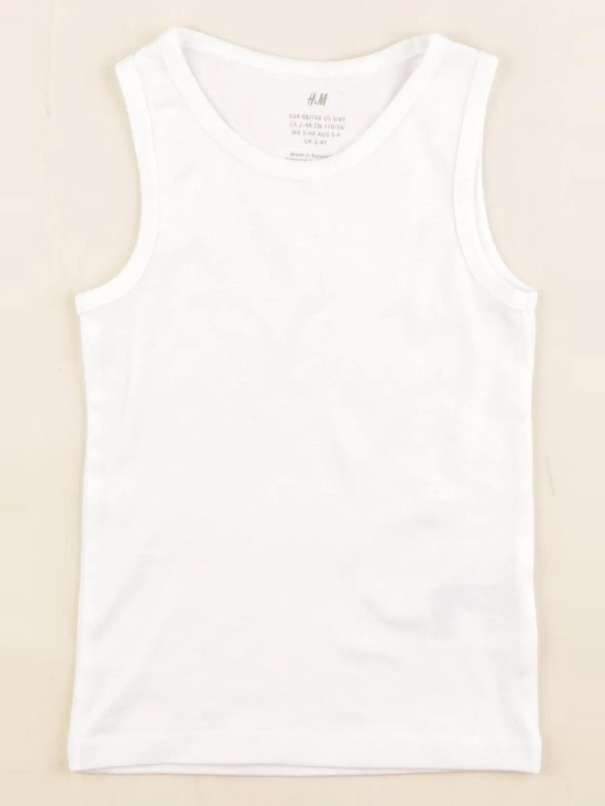 H&M - débardeur blanc - 2/4 ans