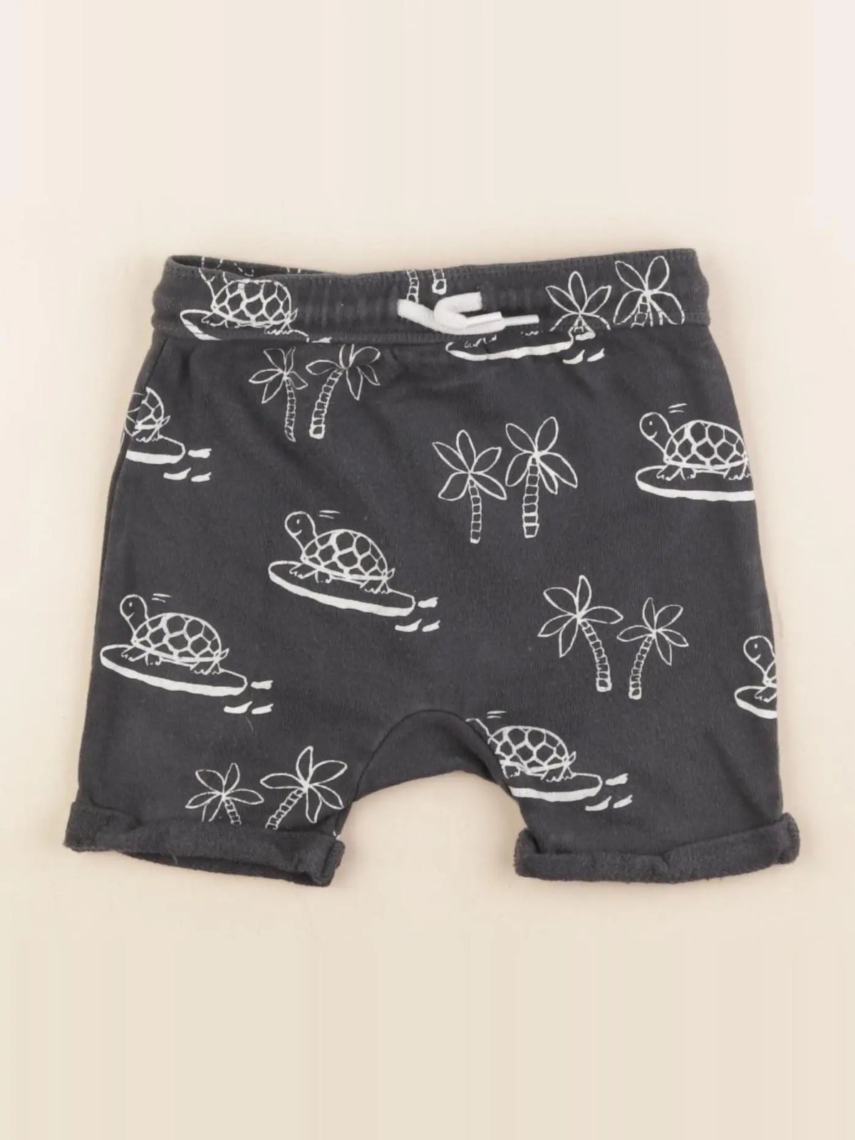 H&M - short gris - 12/18 mois