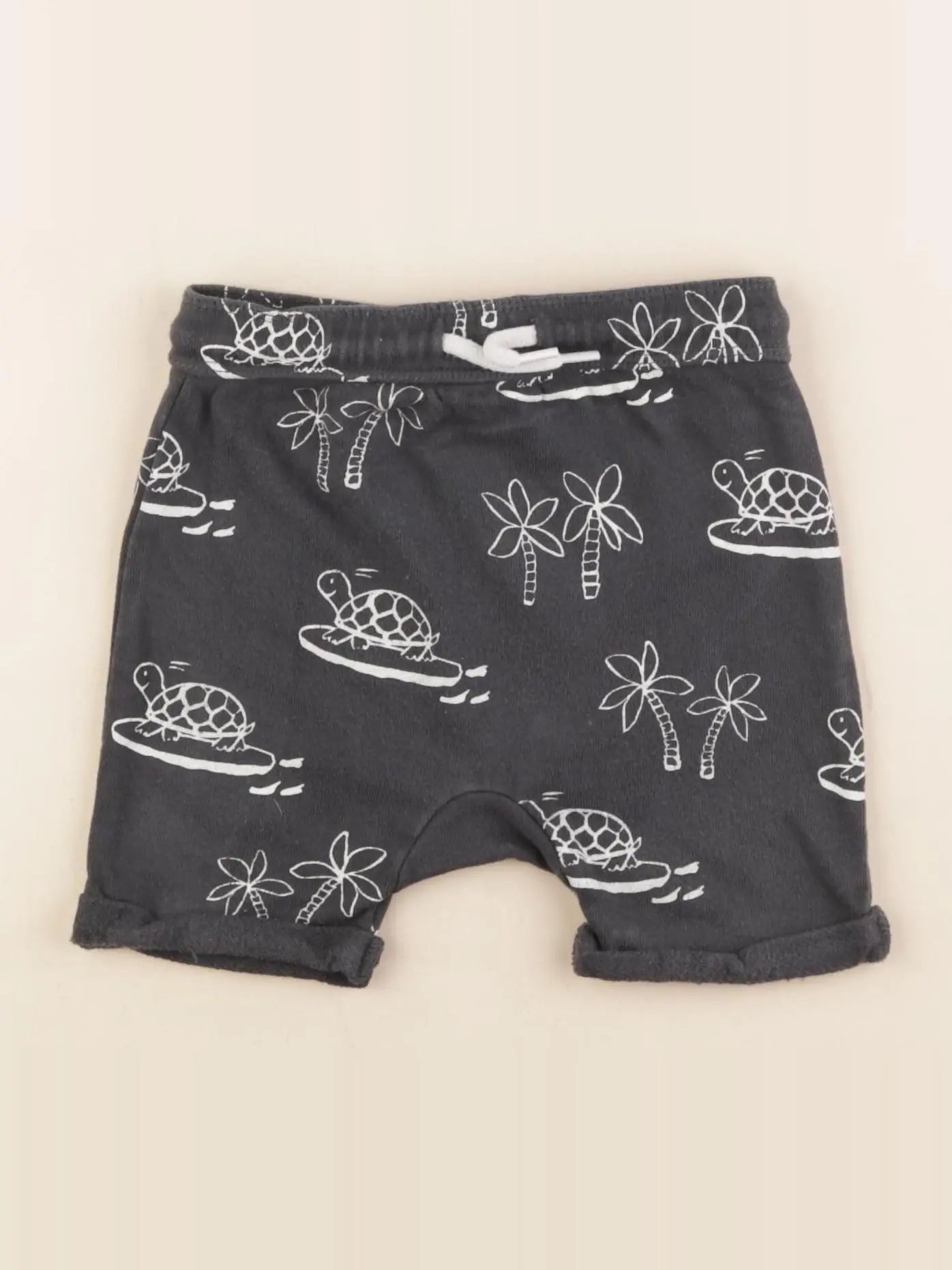 H&M - short gris - 12/18 mois