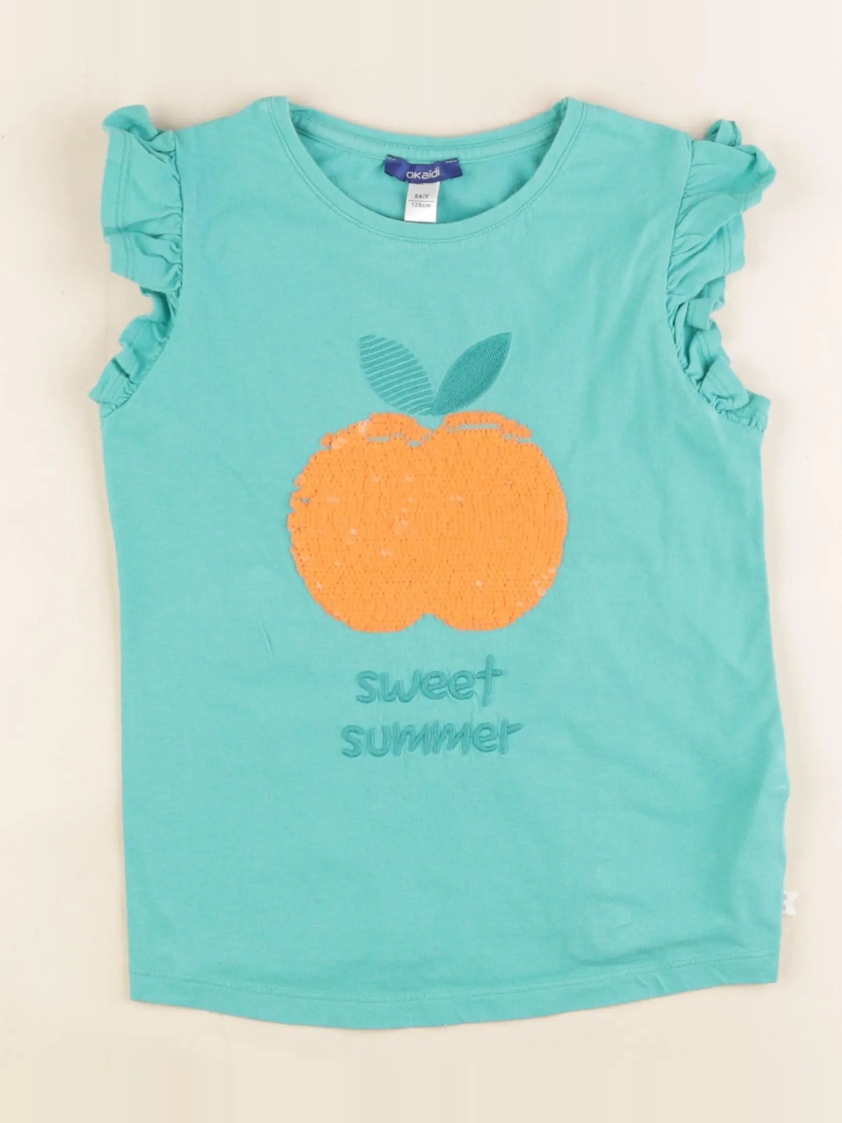 Vertbaudet - tee-shirt vert - 8 ans