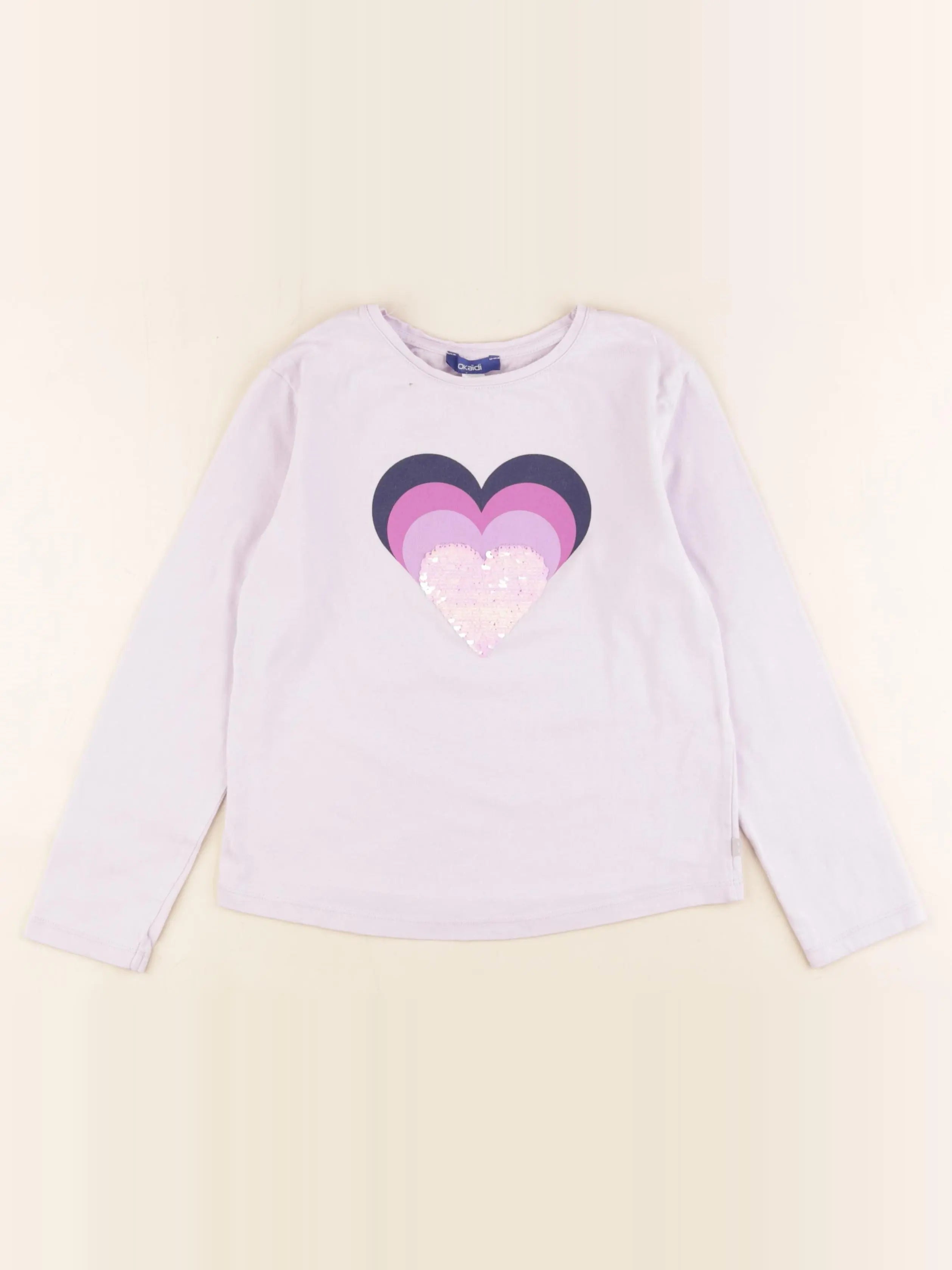 Okaidi - tee-shirt violet - 8 ans