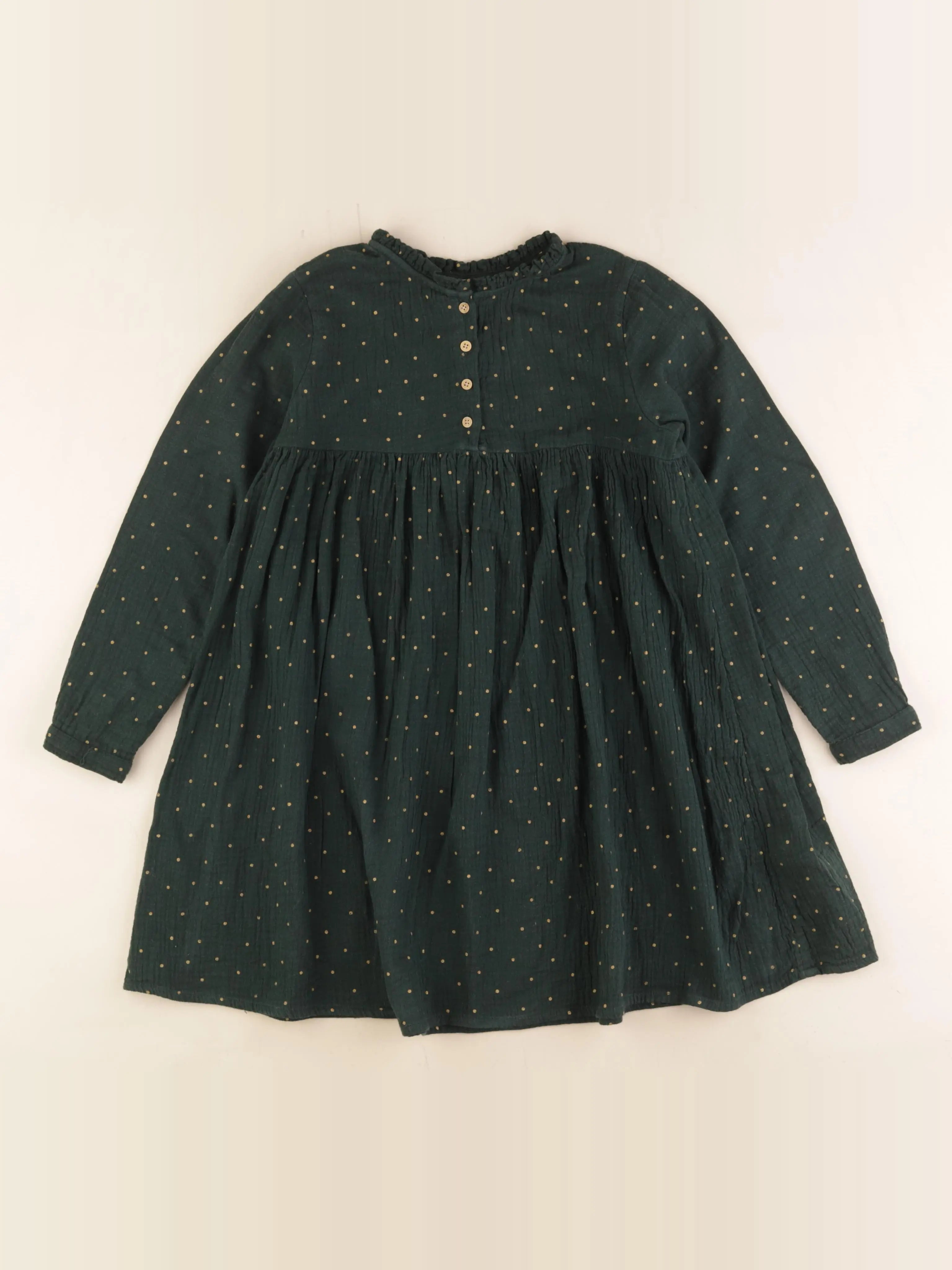 Vertbaudet - robe vert - 8 ans