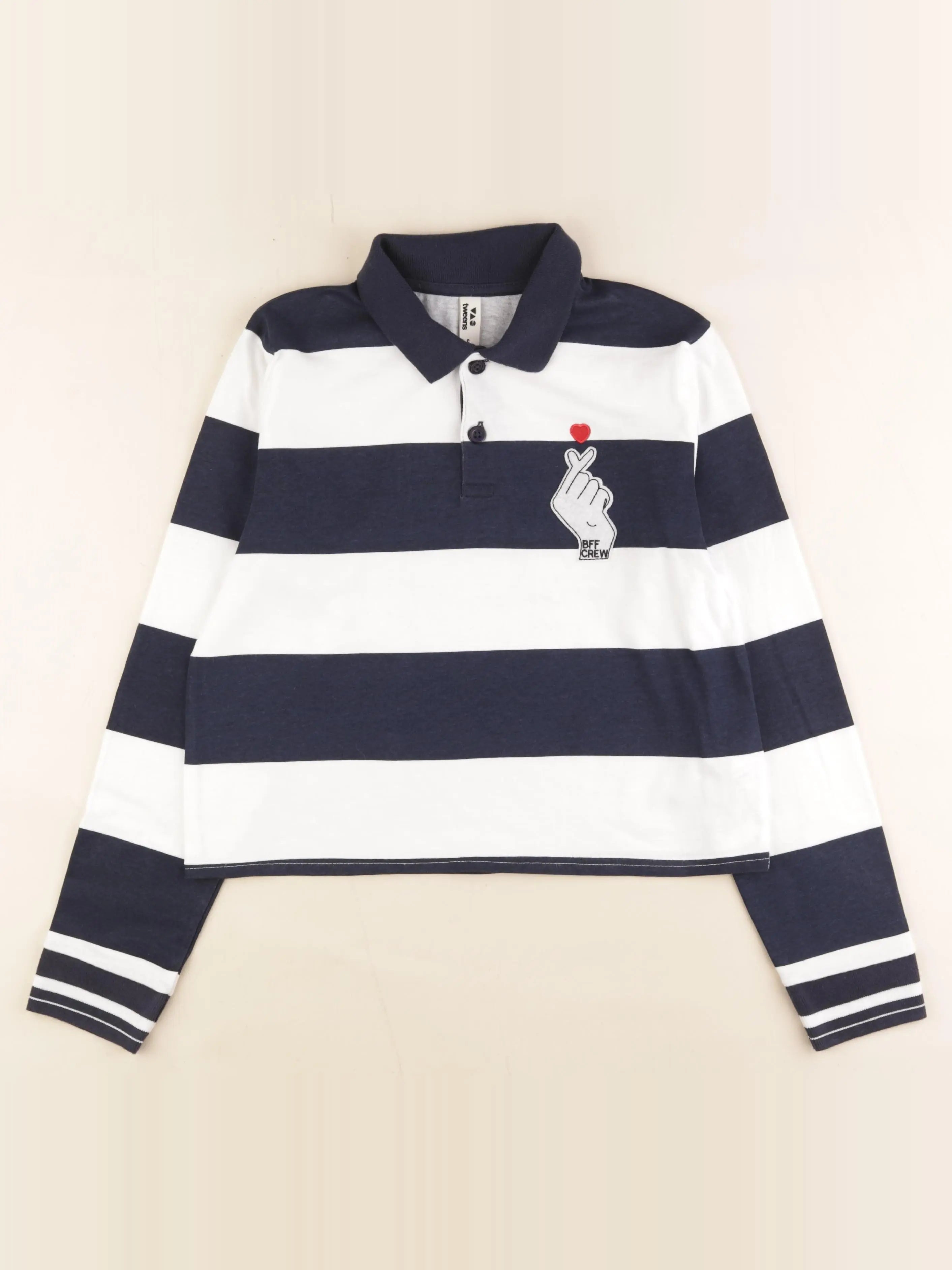 Tape à l'oeil - polo bleu, blanc - 16 ans