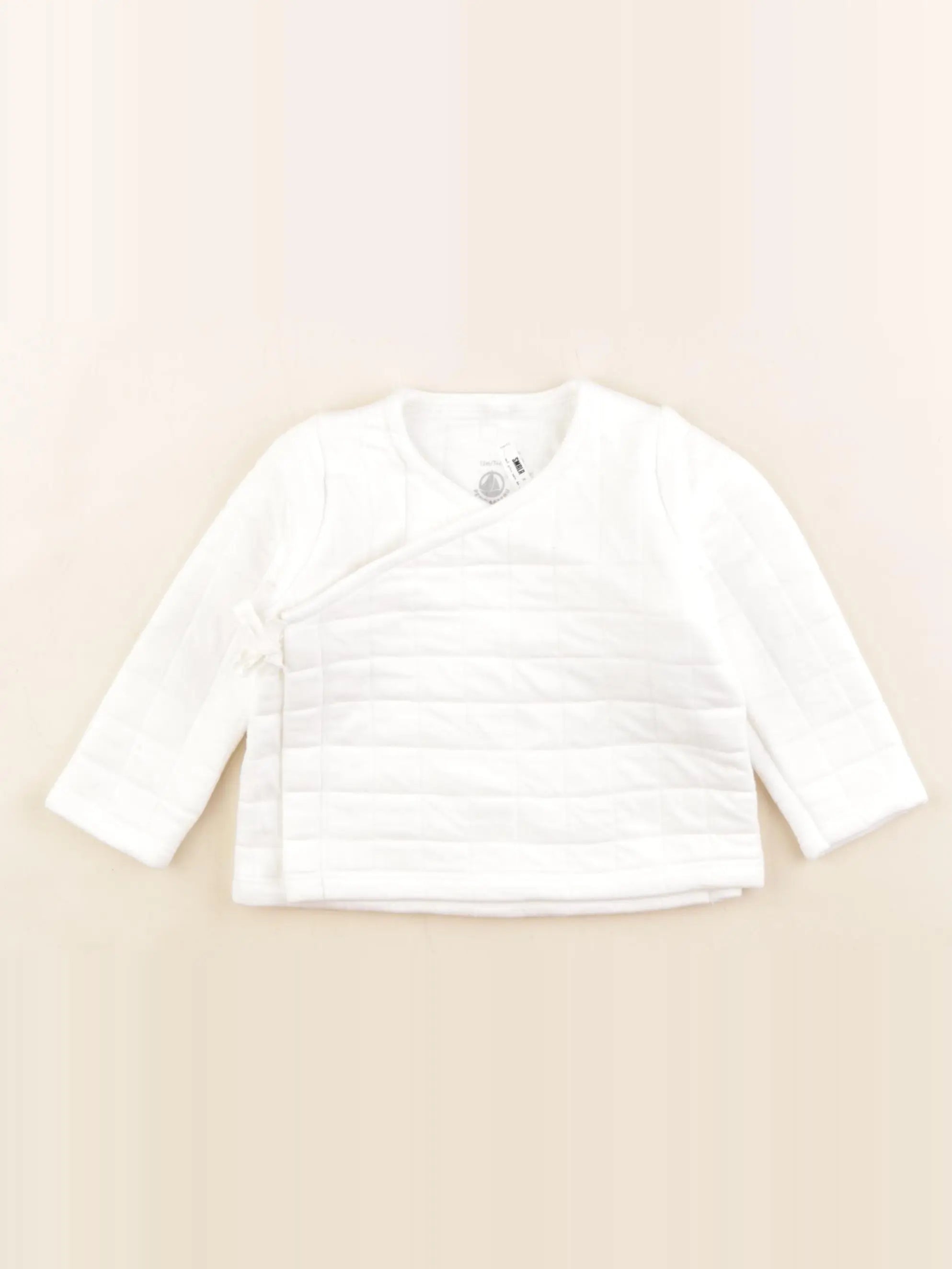 Petit Bateau - sweat blanc - 12 mois