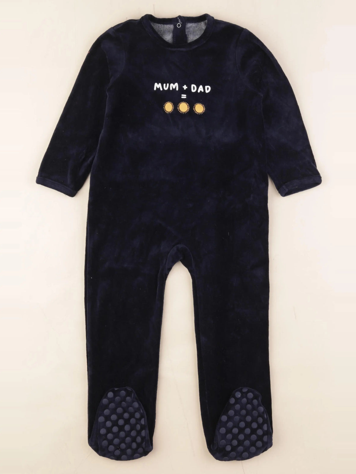 Vertbaudet - pyjama velours bleu - 3 ans