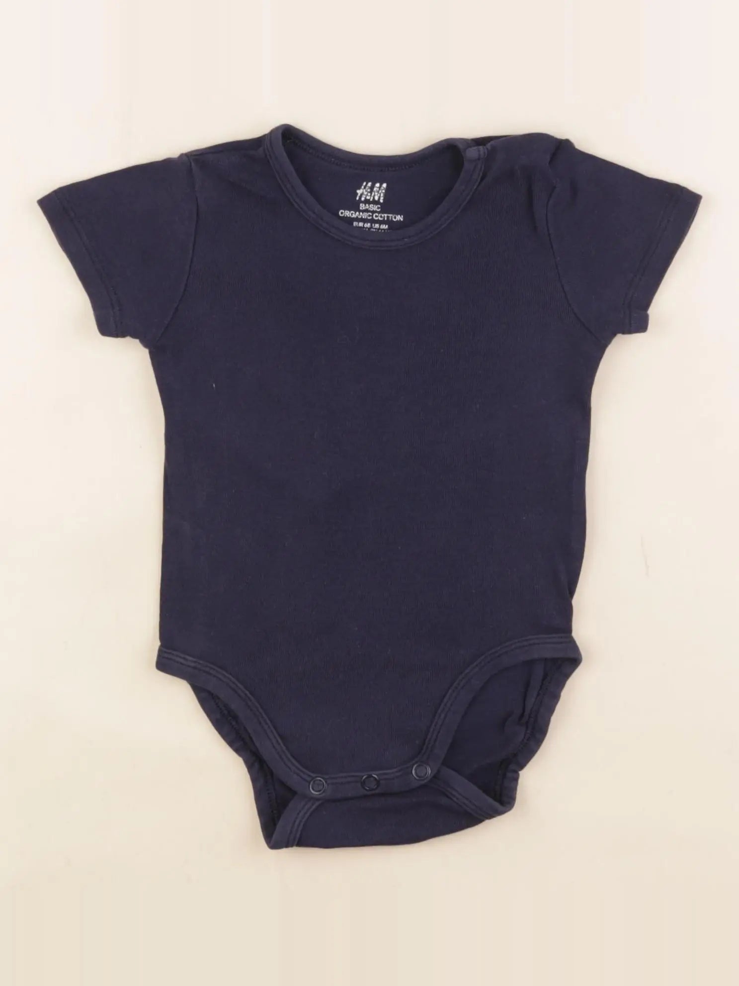 H&M - body bleu - 4/6 mois