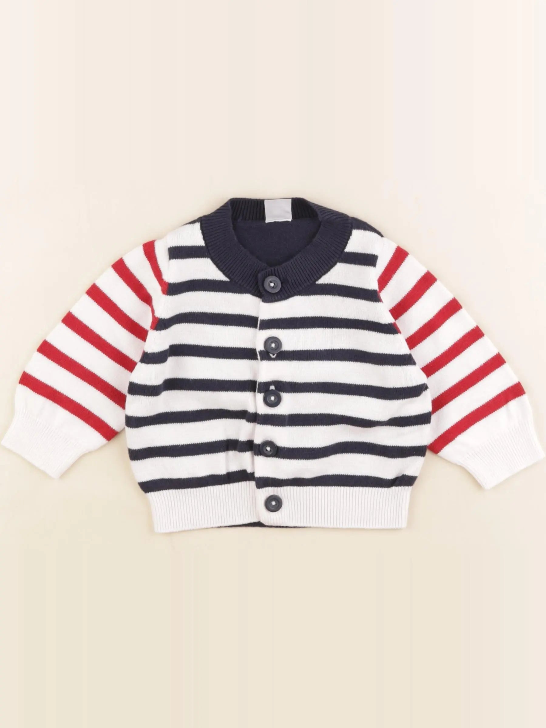 Petit Bateau - gilet multicolore - 12 mois