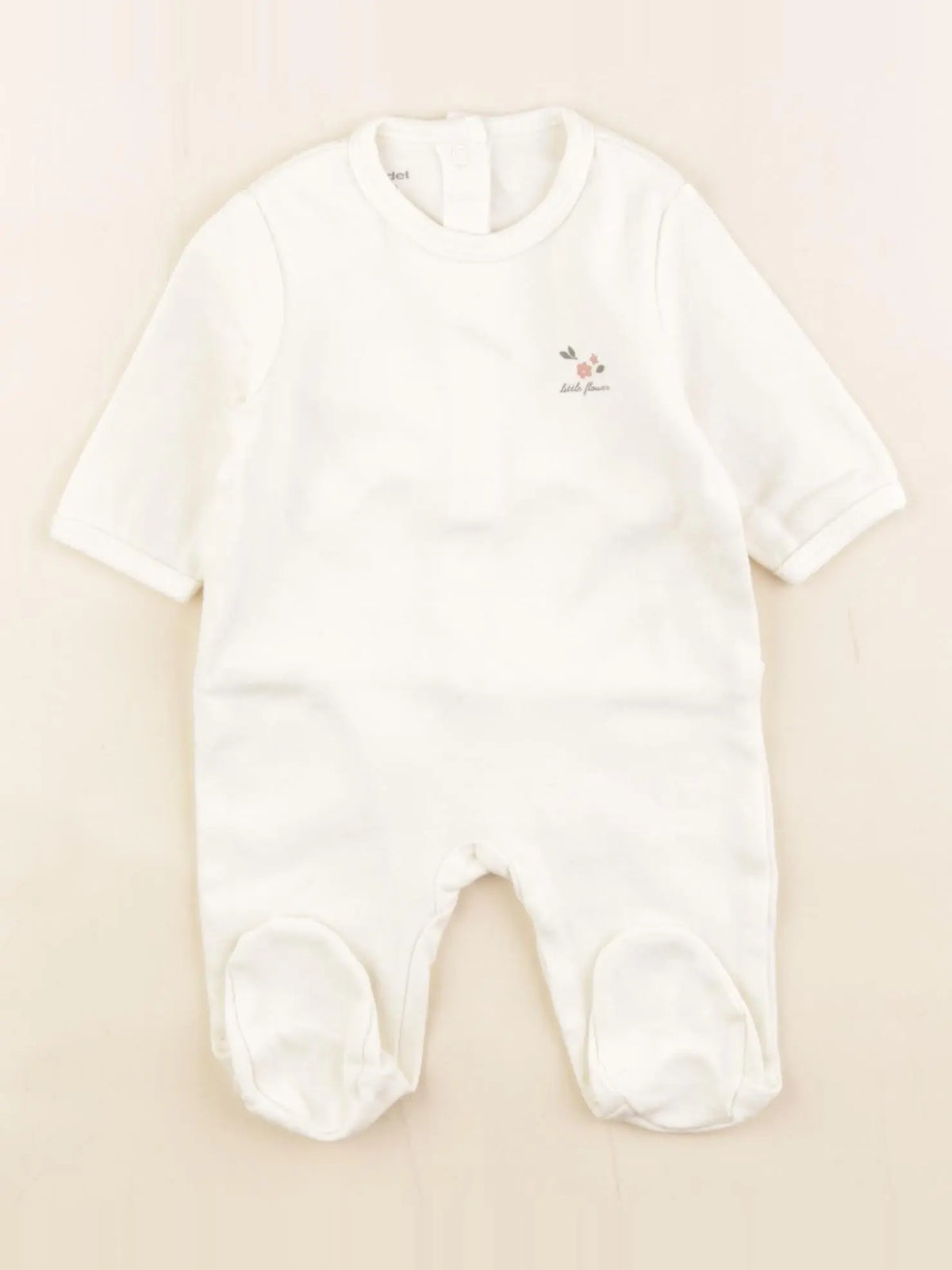 Vertbaudet - pyjama coton blanc - 1 mois