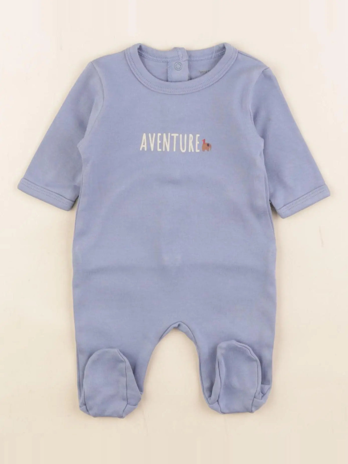 Vertbaudet - pyjama coton bleu - 1 mois