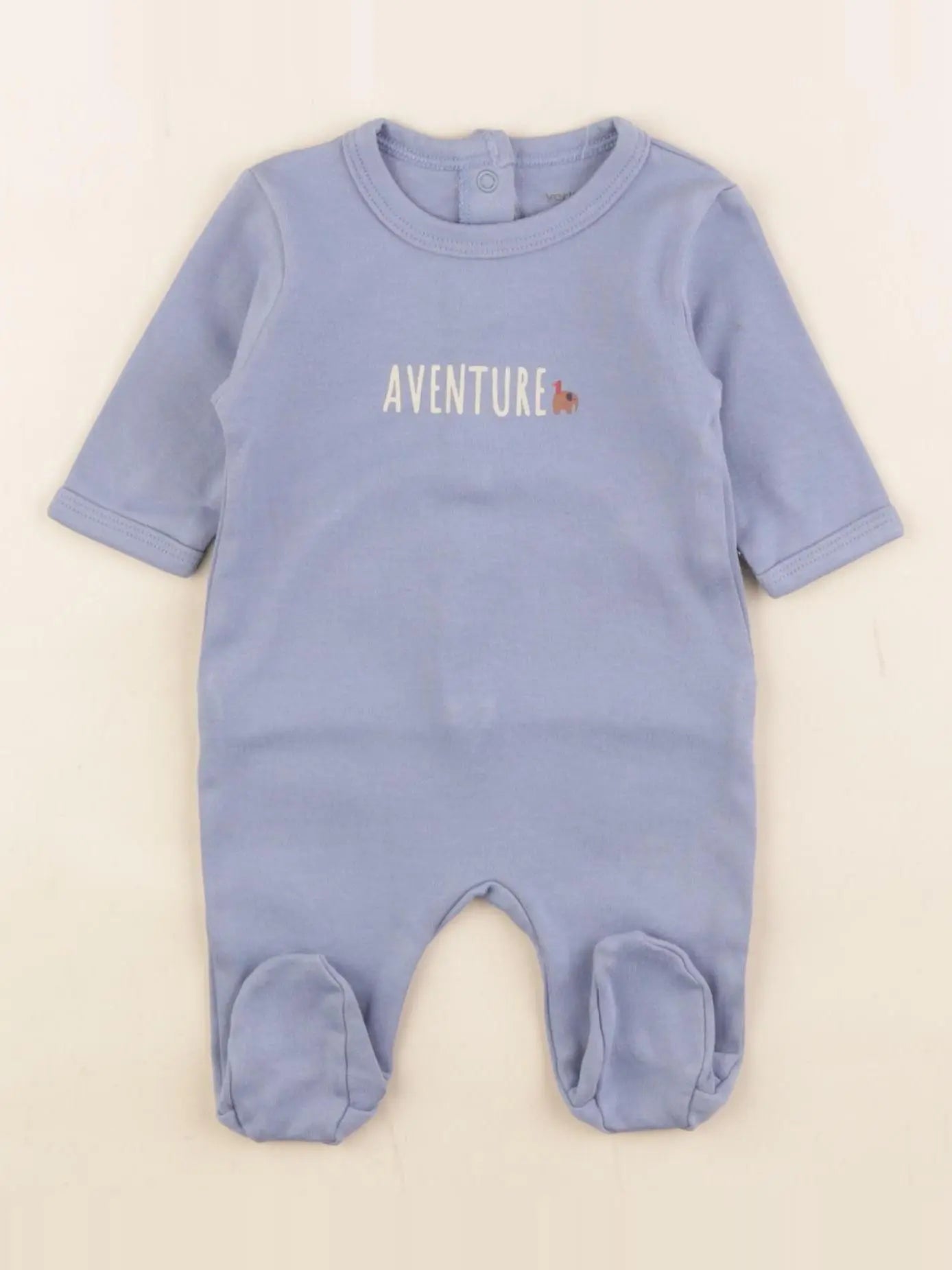 Vertbaudet - pyjama coton bleu - 1 mois