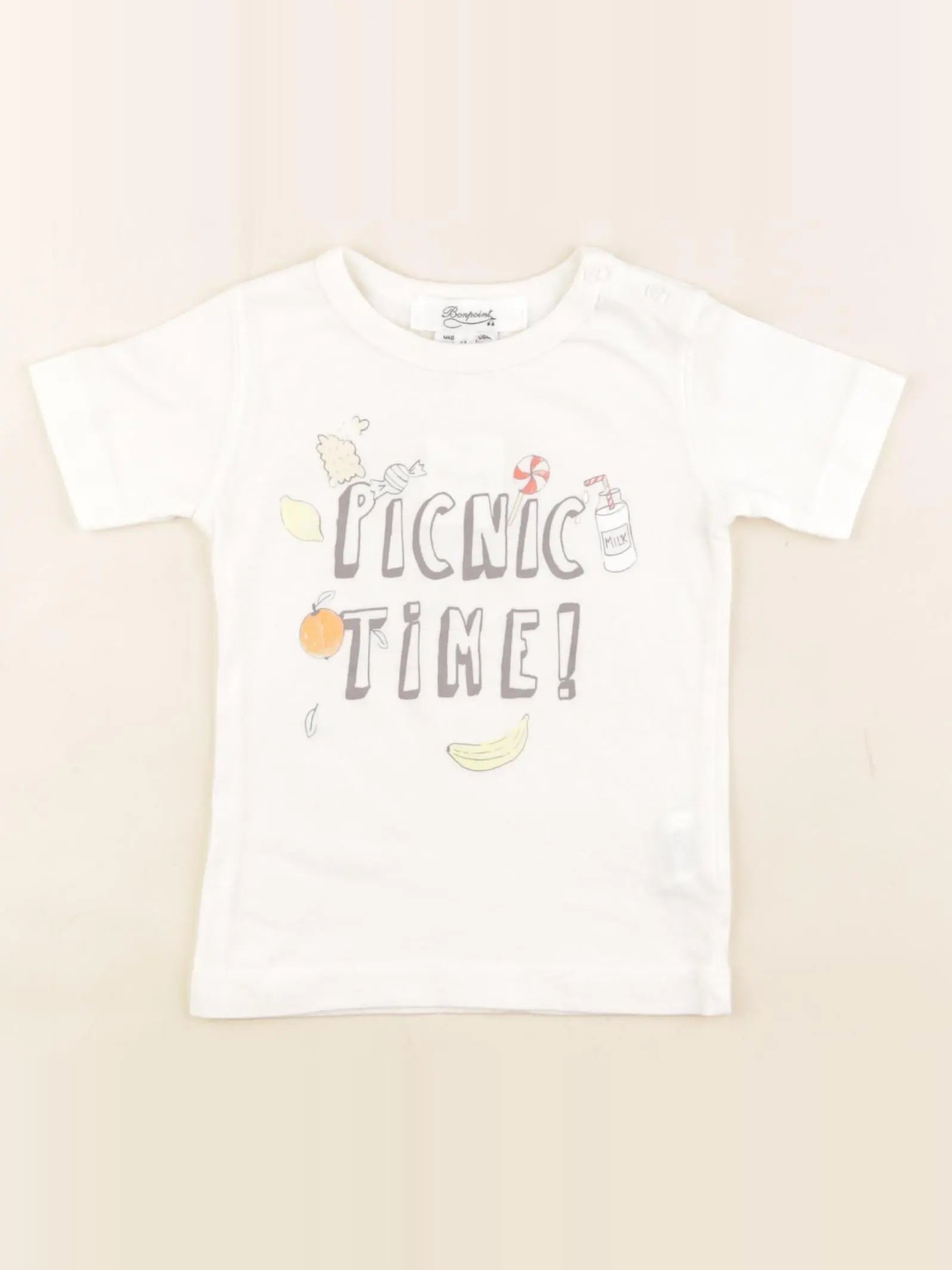 Bonpoint - tee-shirt blanc - 6 mois