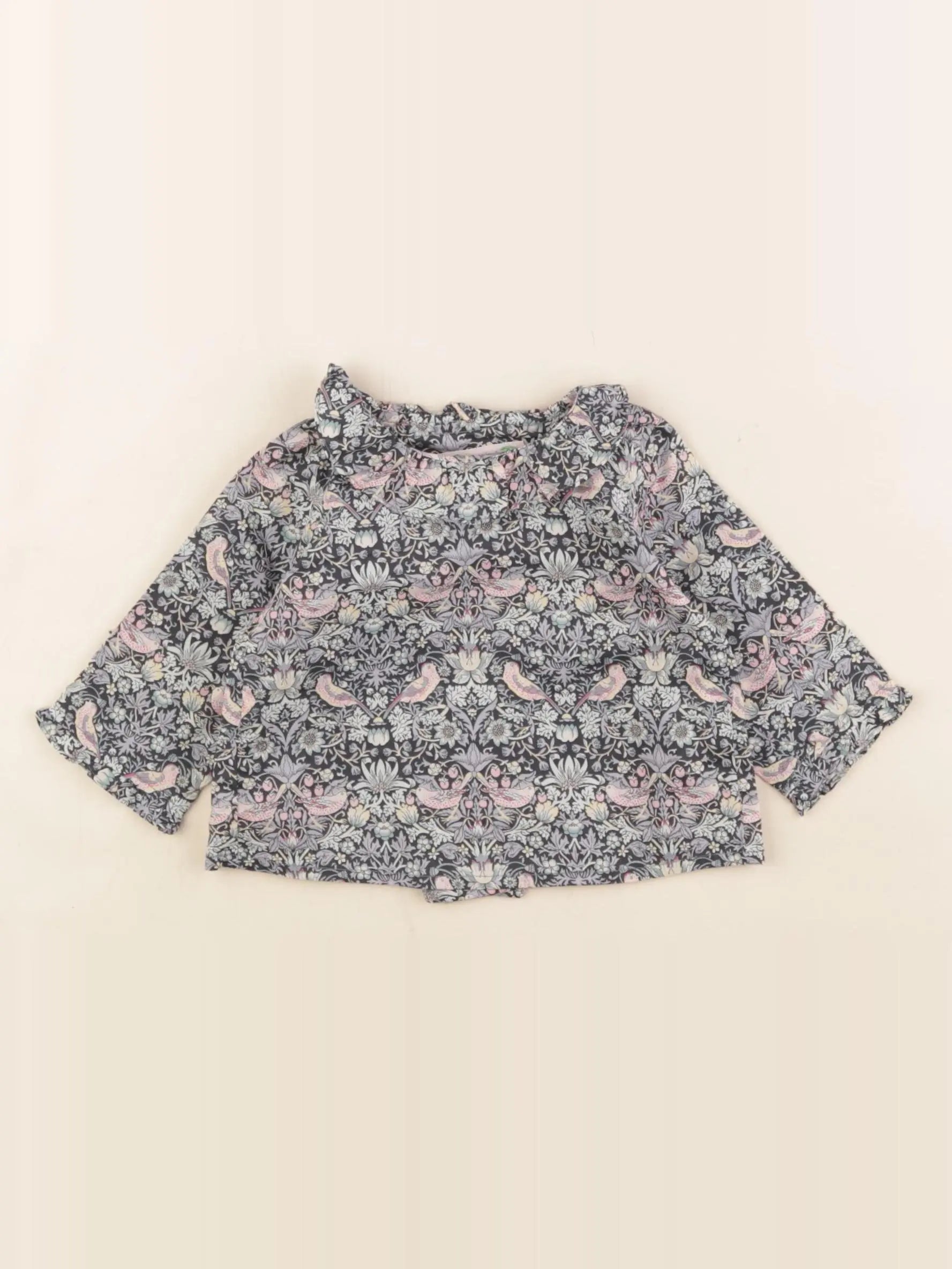 Bonpoint - blouse bleu - 3 mois