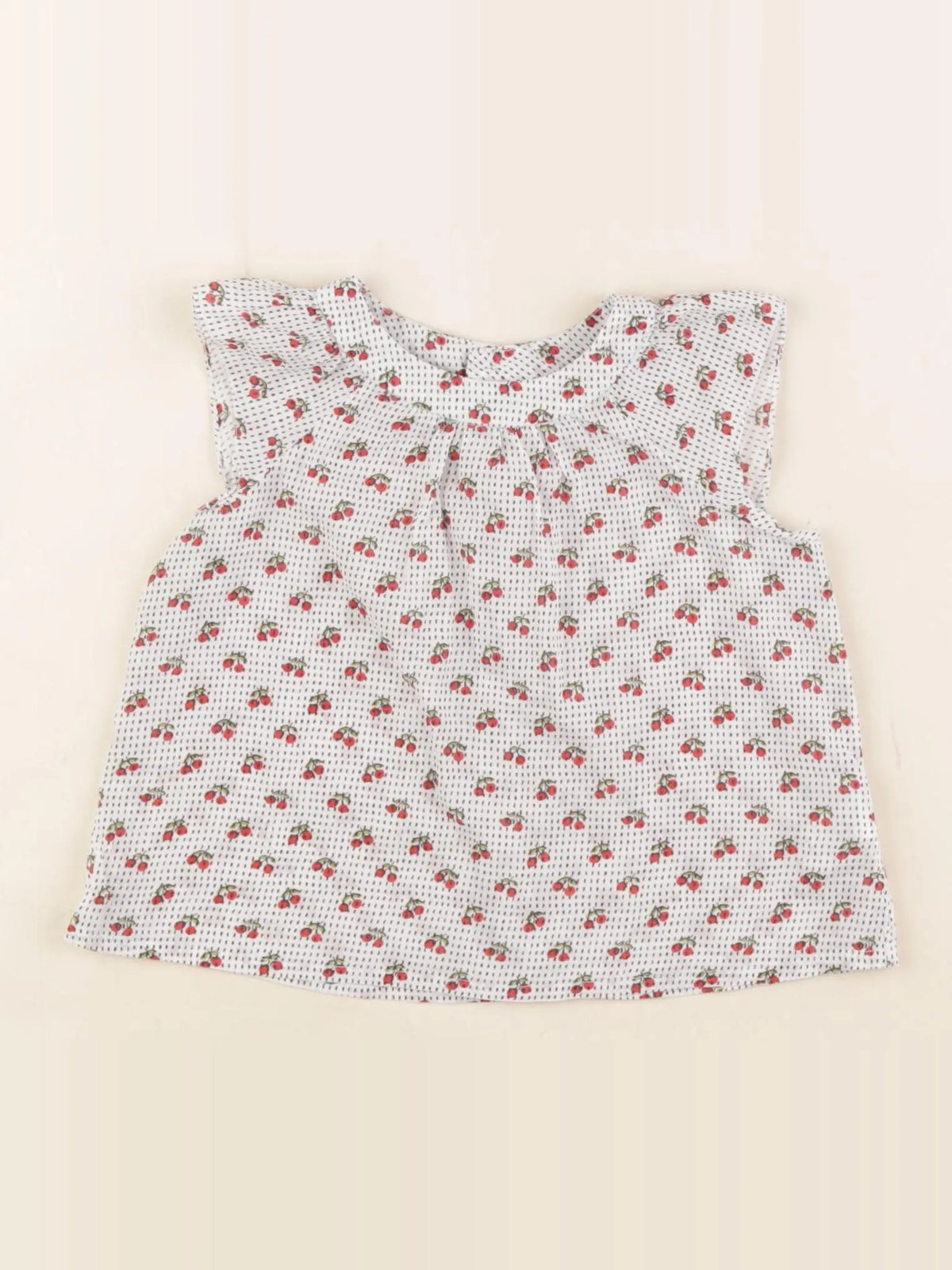 Bonpoint - blouse blanc, bleu - 12 mois