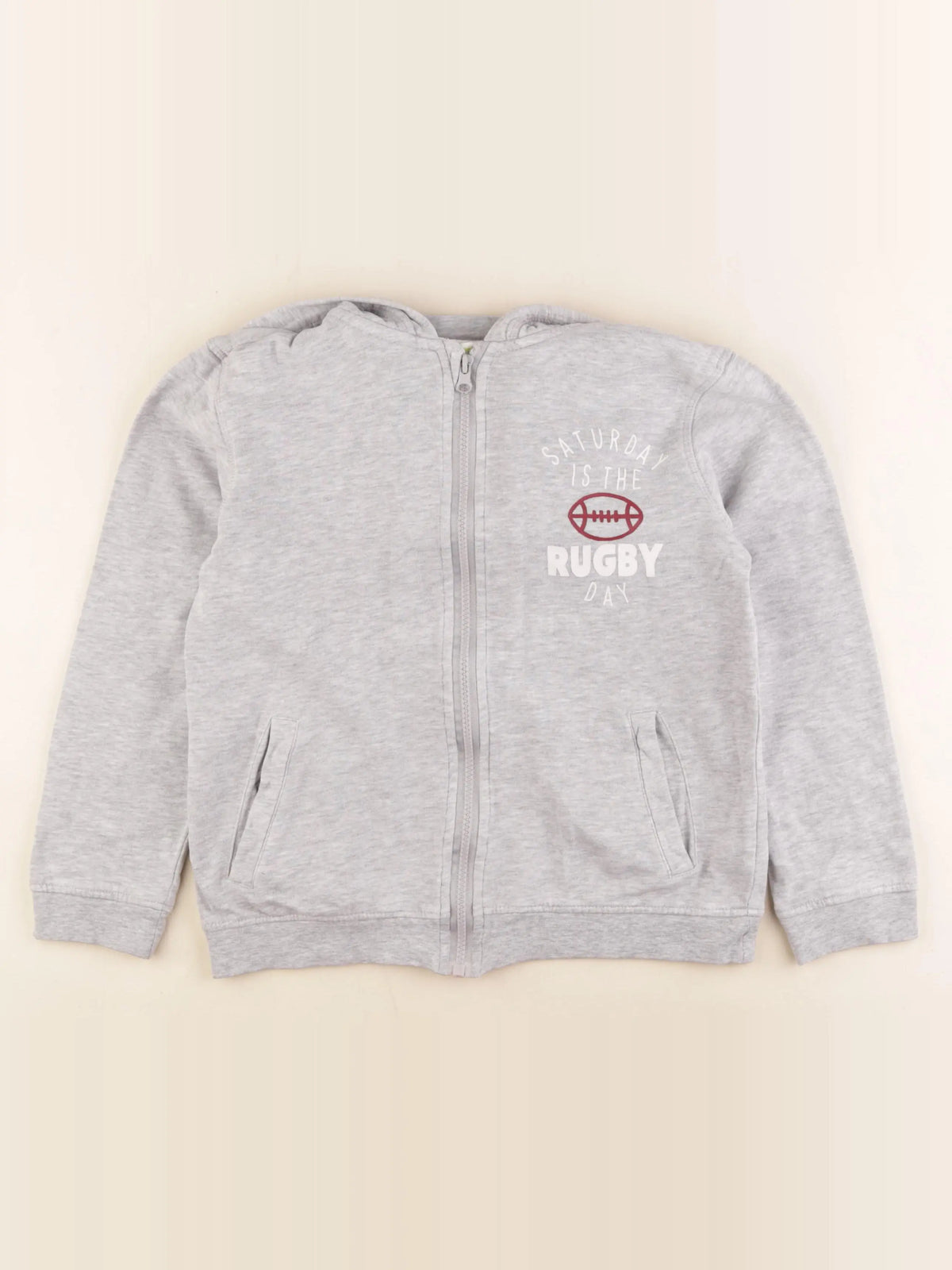 Vertbaudet - sweat gris - 10 ans