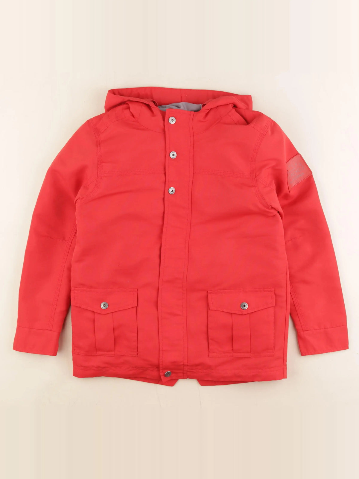 Vertbaudet - veste doublure amovible rouge - 9 ans