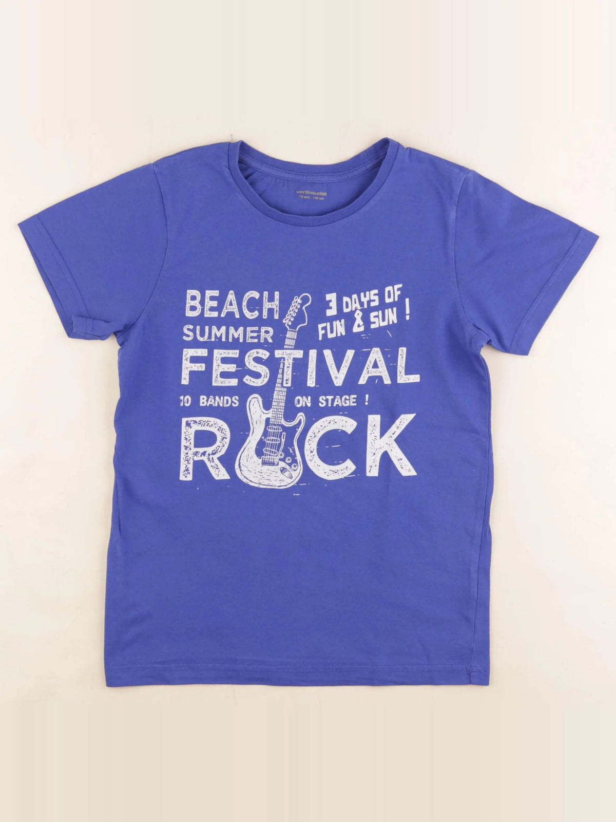 Vertbaudet - tee-shirt bleu - 10 ans