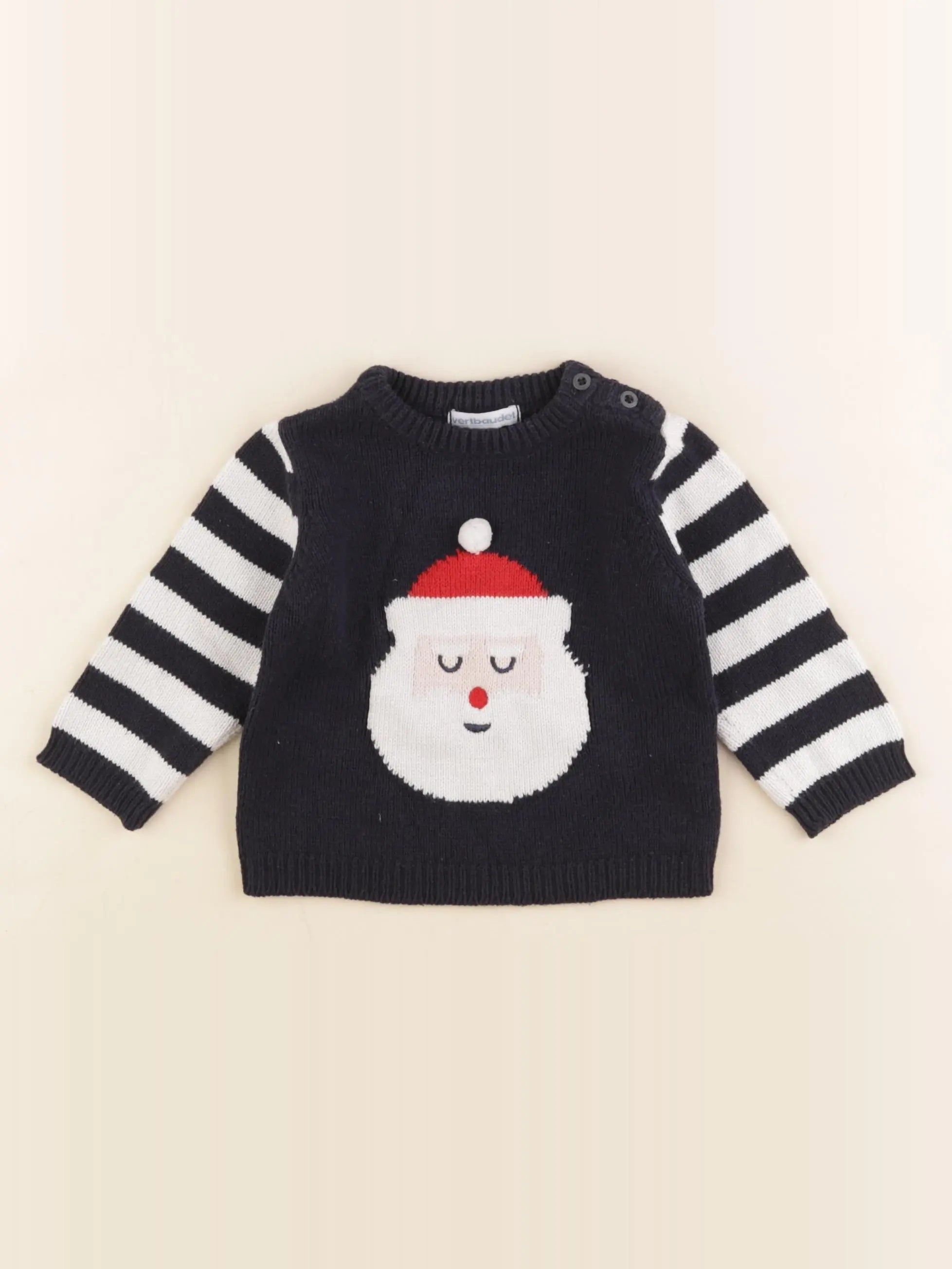 Vertbaudet - pull bleu - 9 mois