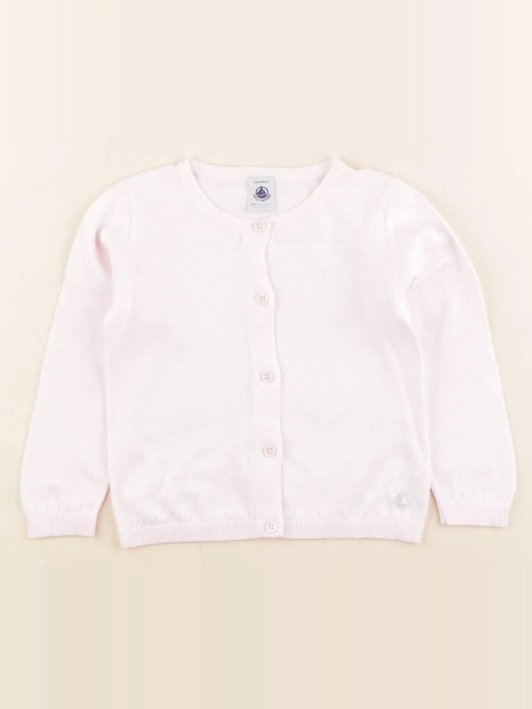 Petit Bateau - gilet rose - 24 mois