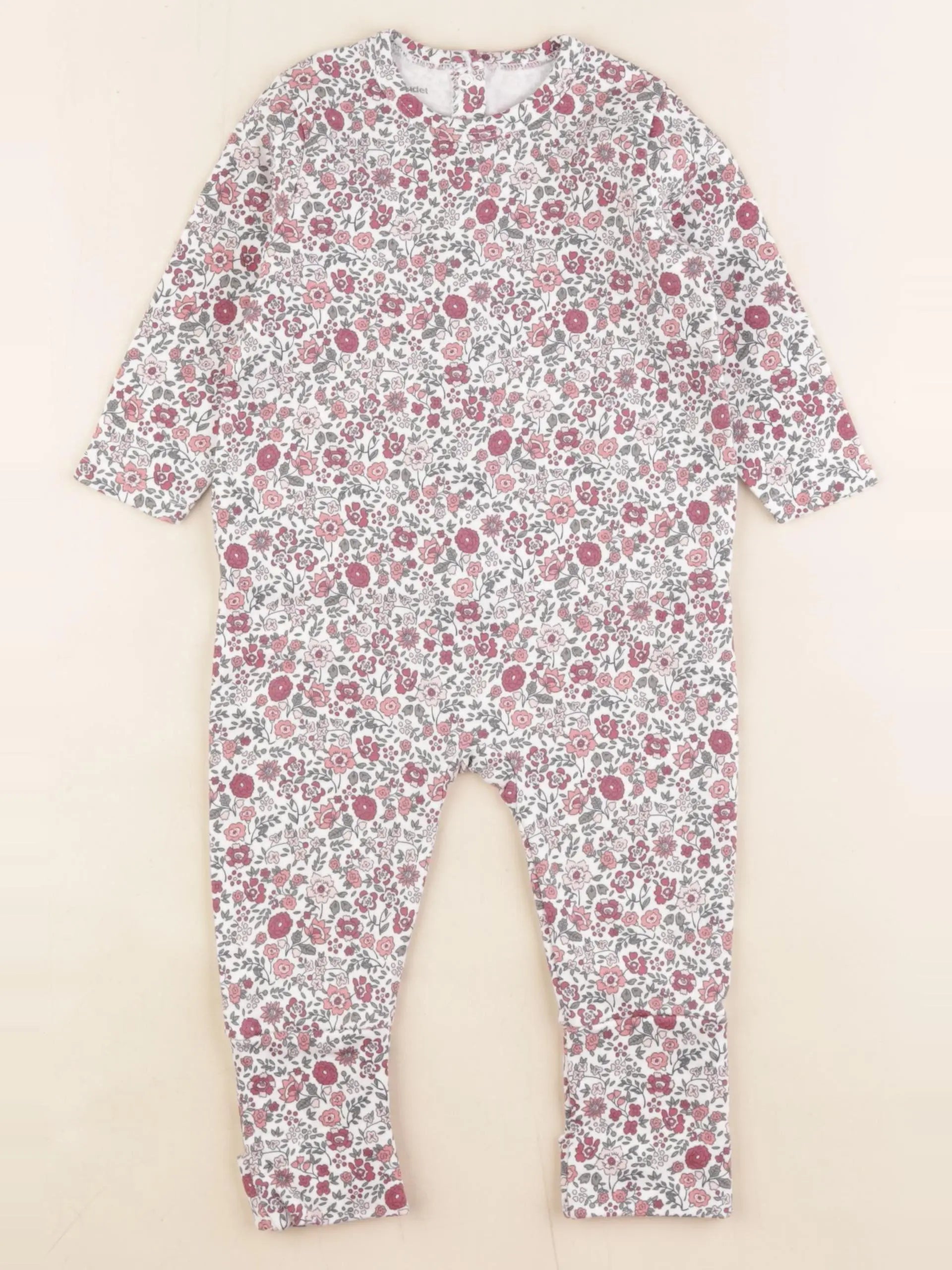 Vertbaudet - pyjama coton rose - 9 mois