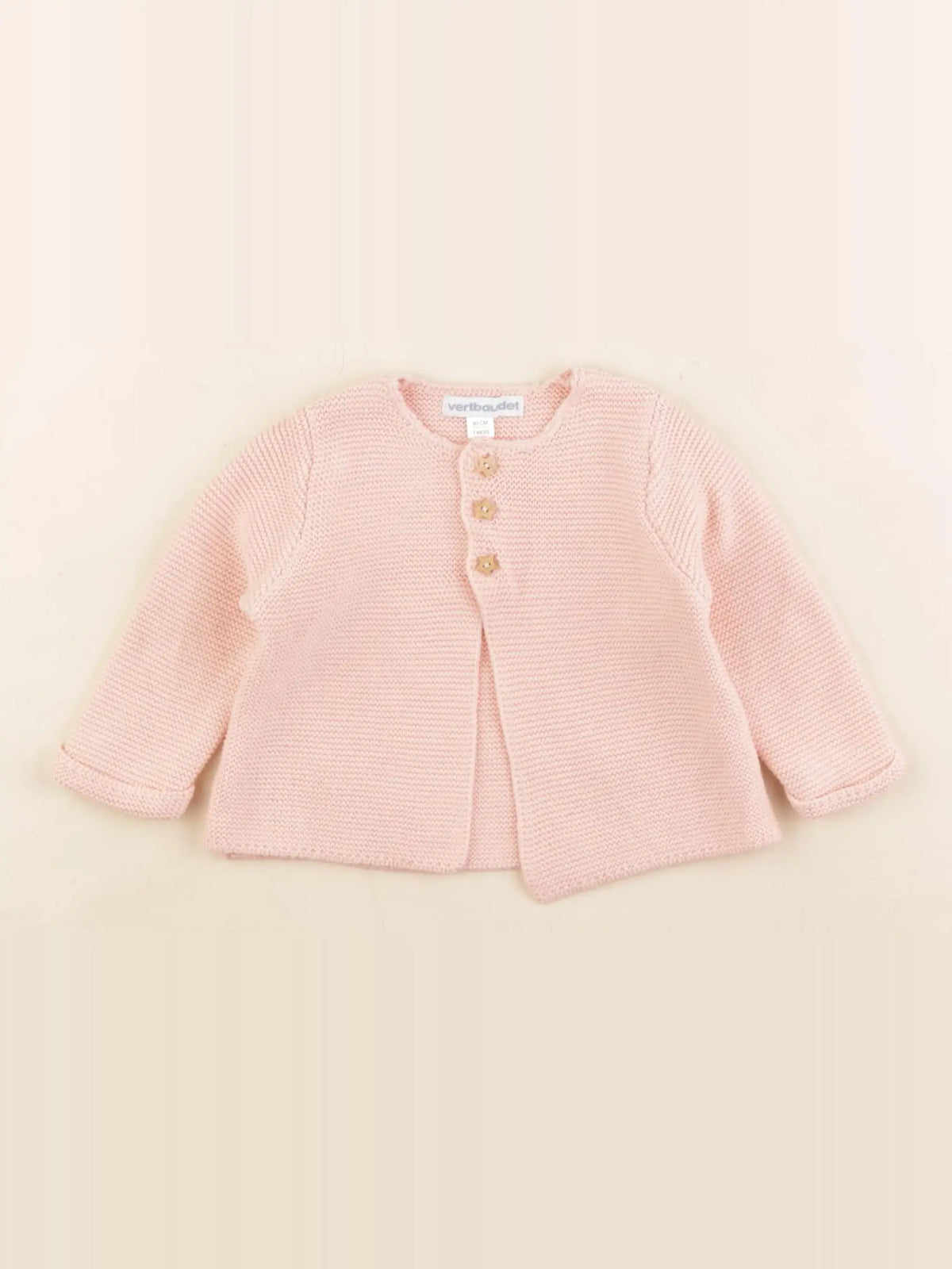 Vertbaudet - gilet rose - 3 mois