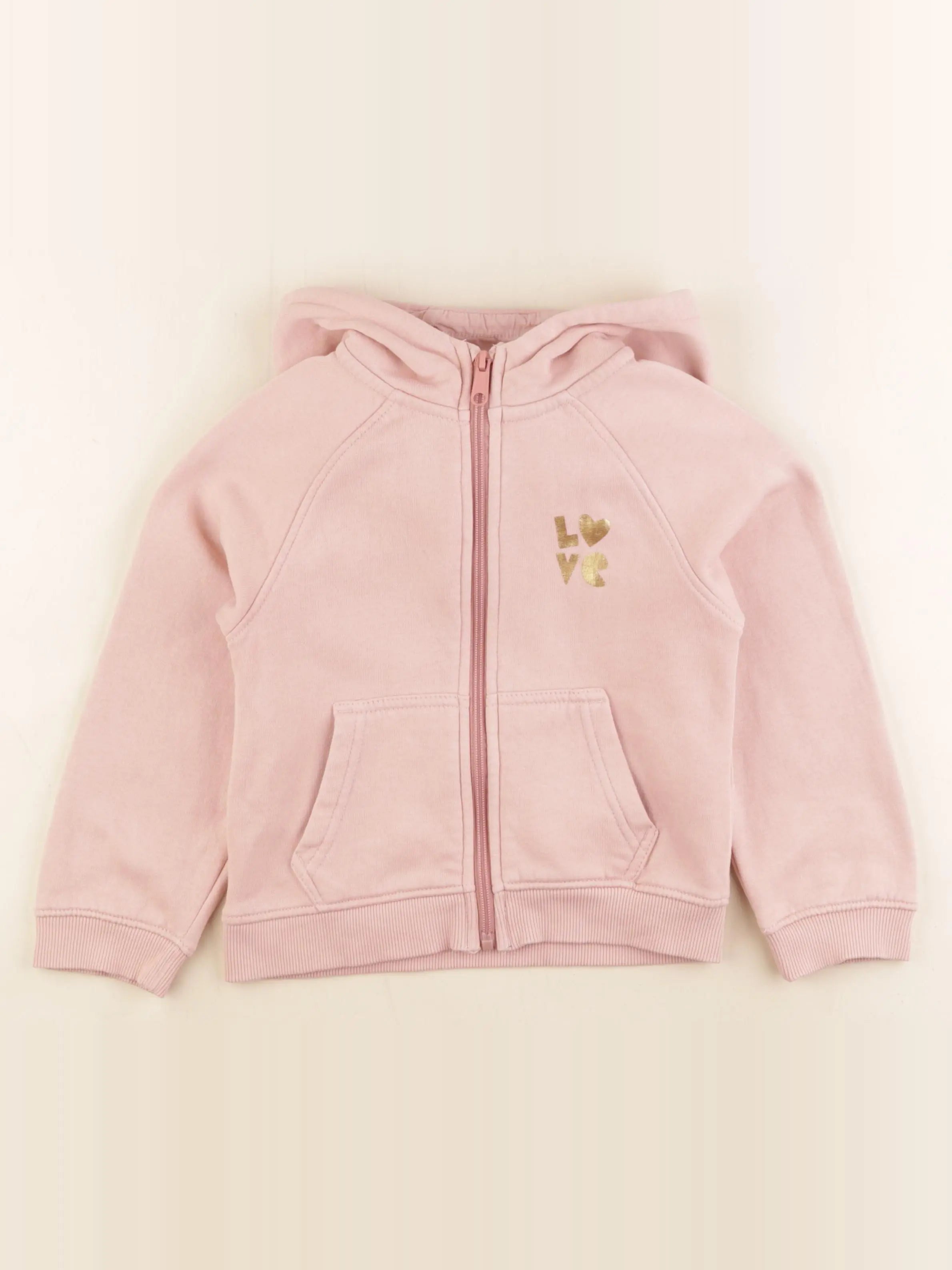 Vertbaudet - sweat rose - 6 ans