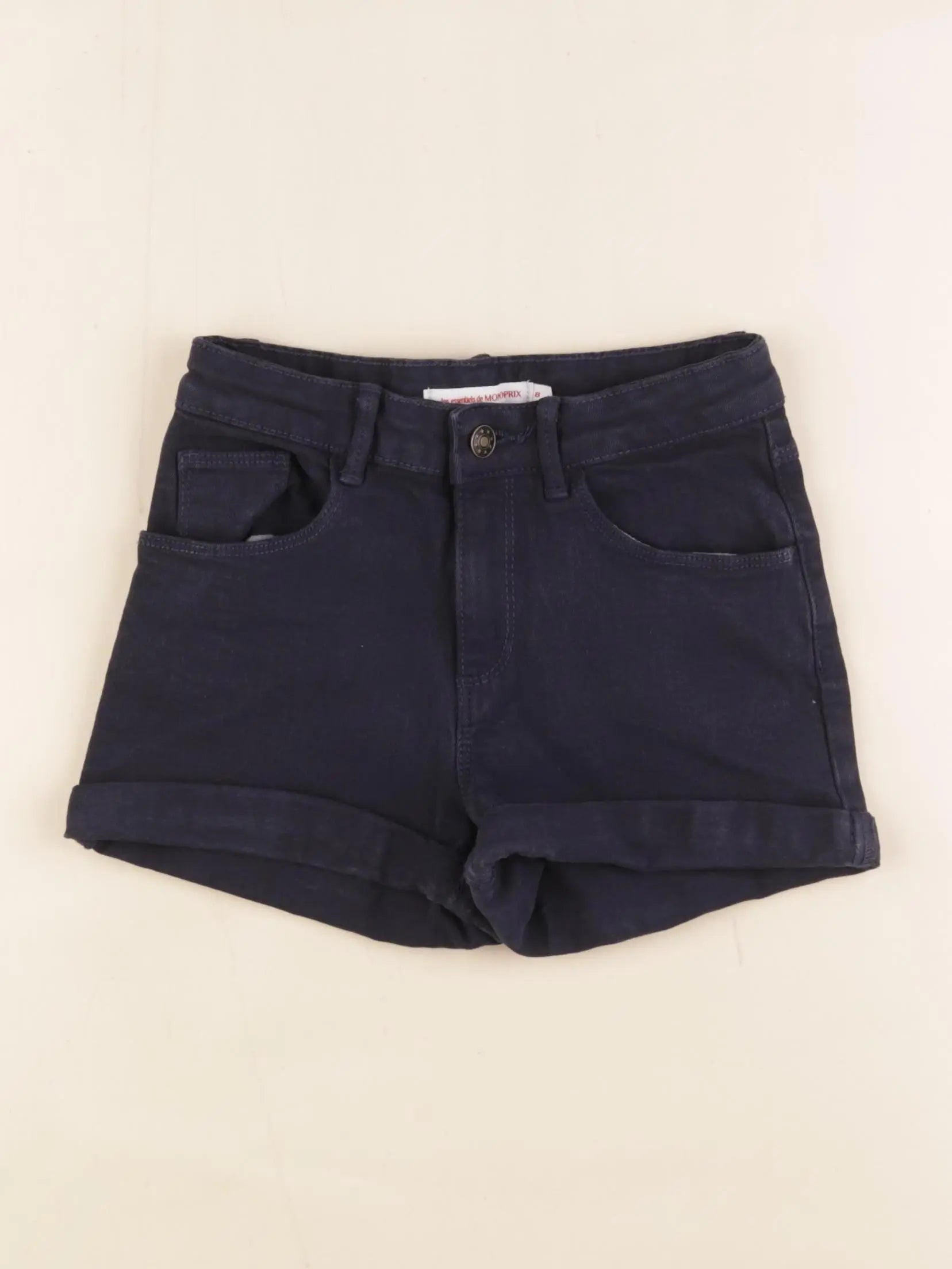 Monoprix - short bleu - 8 ans