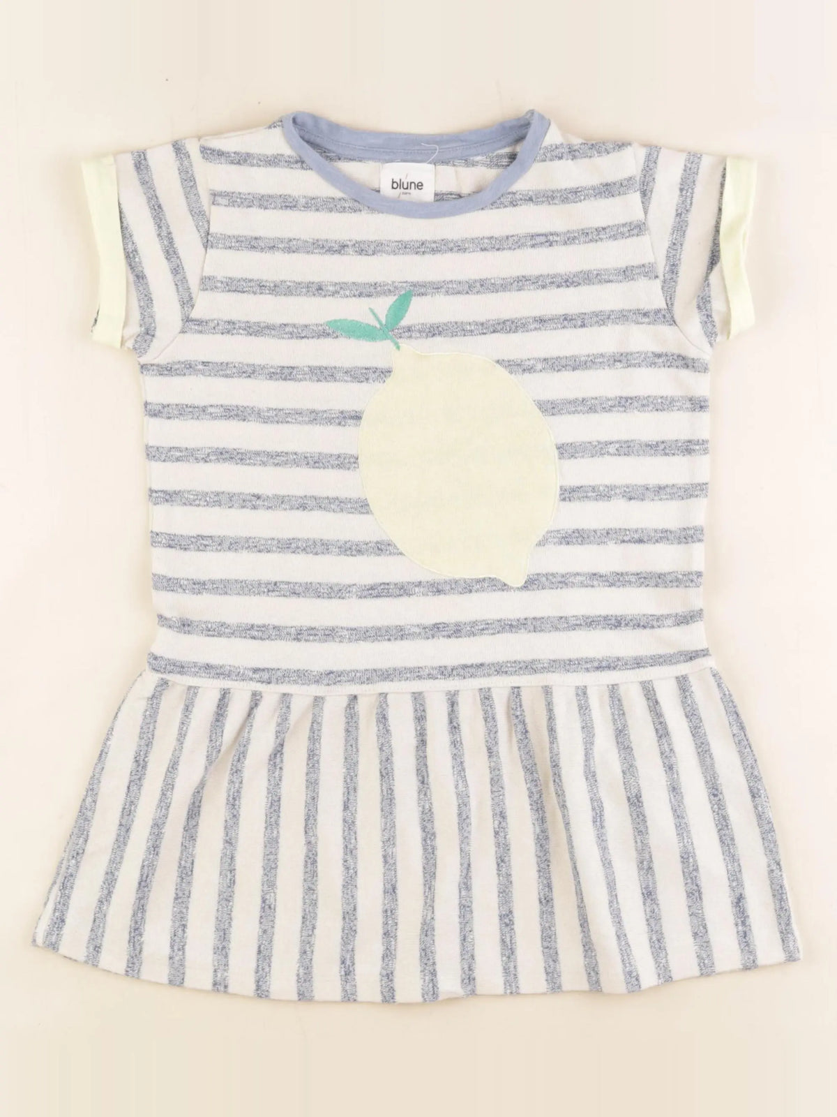 Blune - robe blanc, bleu - 6 ans