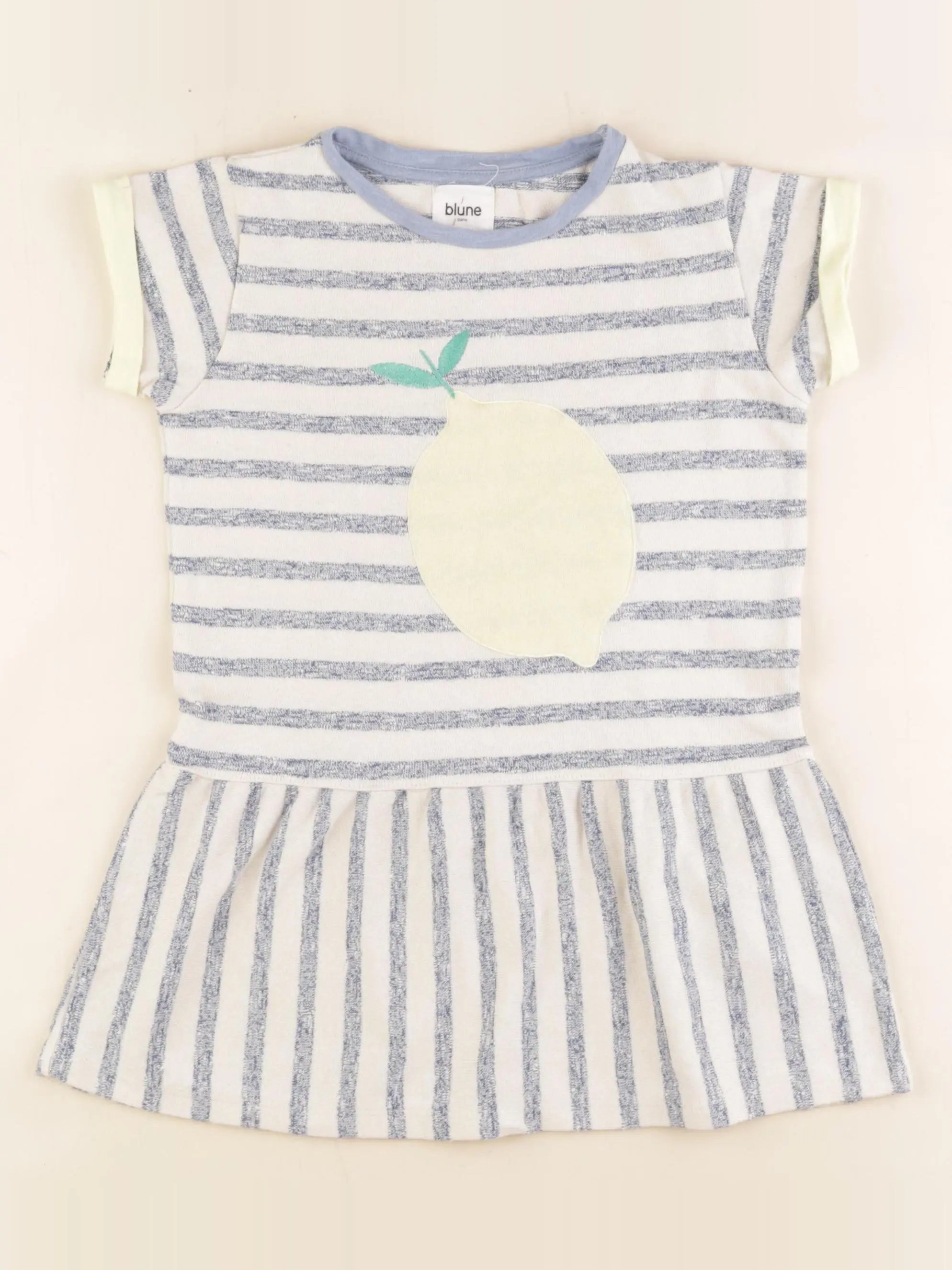 Blune - robe blanc, bleu - 6 ans