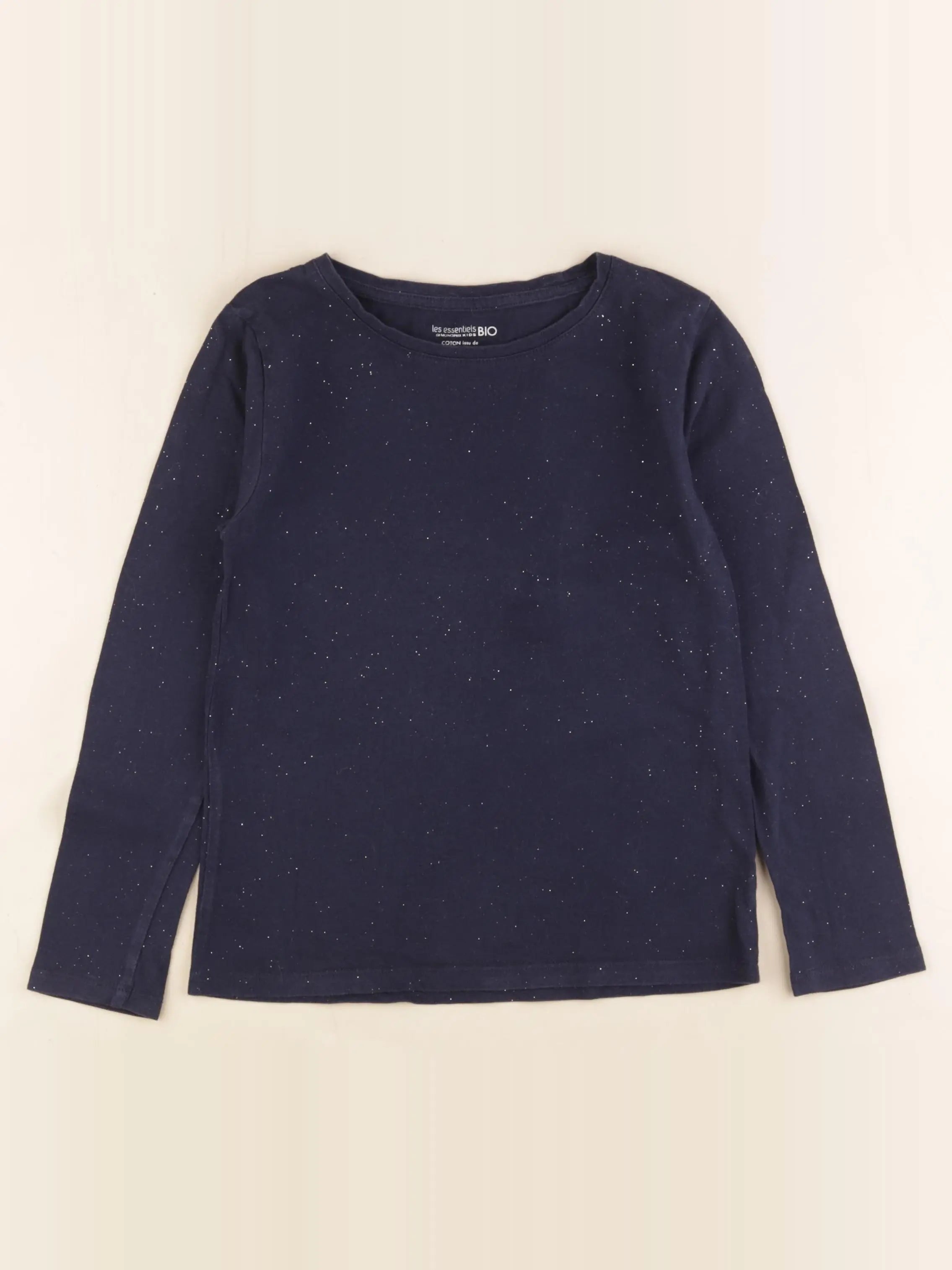 Monoprix - tee-shirt bleu, argent - 8 ans