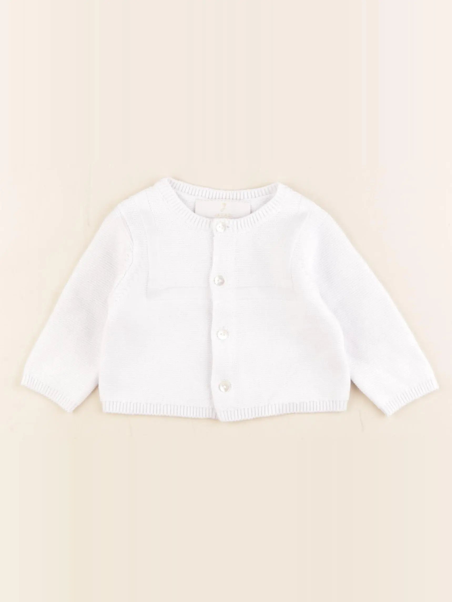 Jacadi - gilet blanc - 3 mois