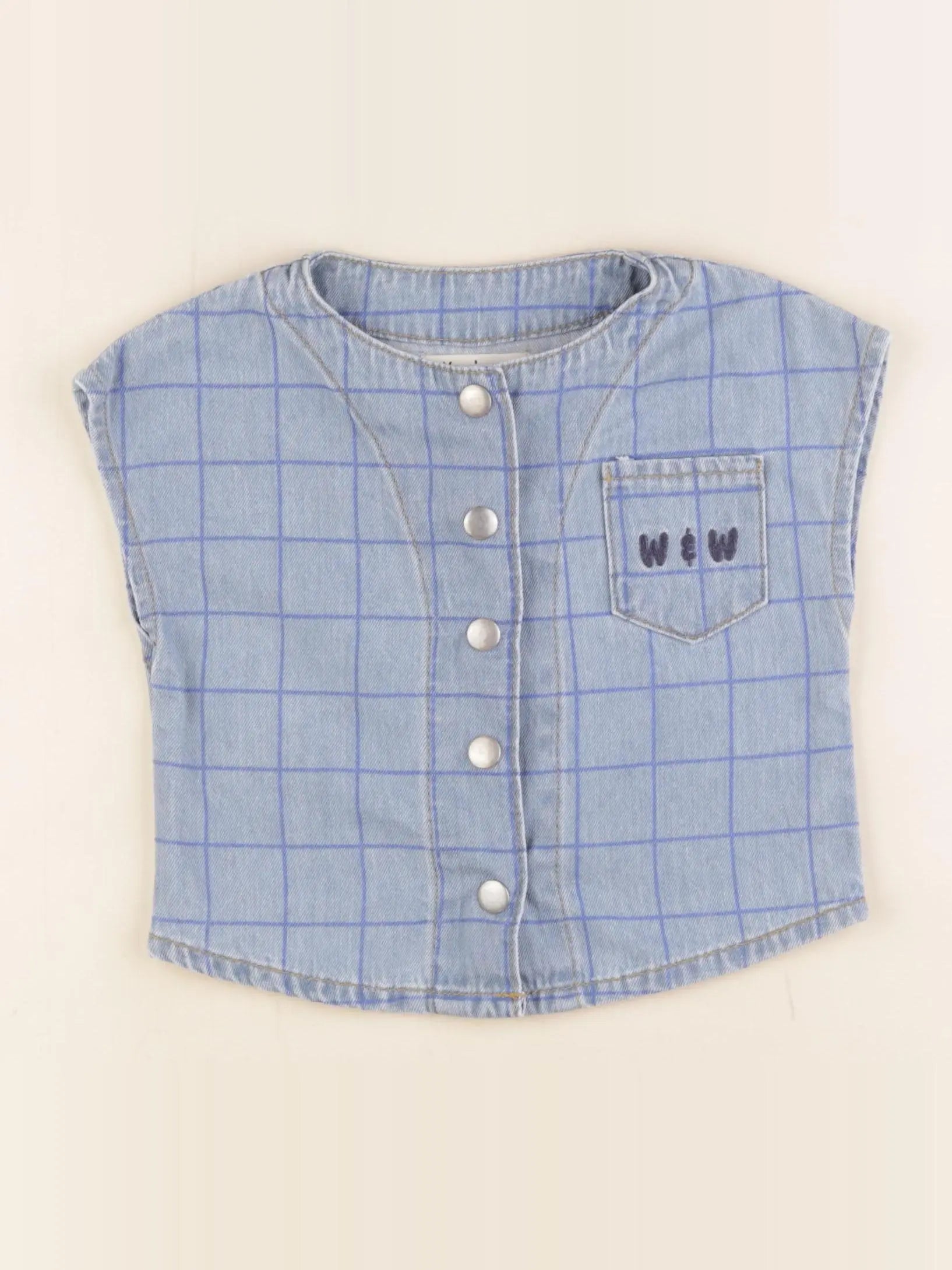 Wander & Wonder - blouse bleu - 1 an à 2 ans