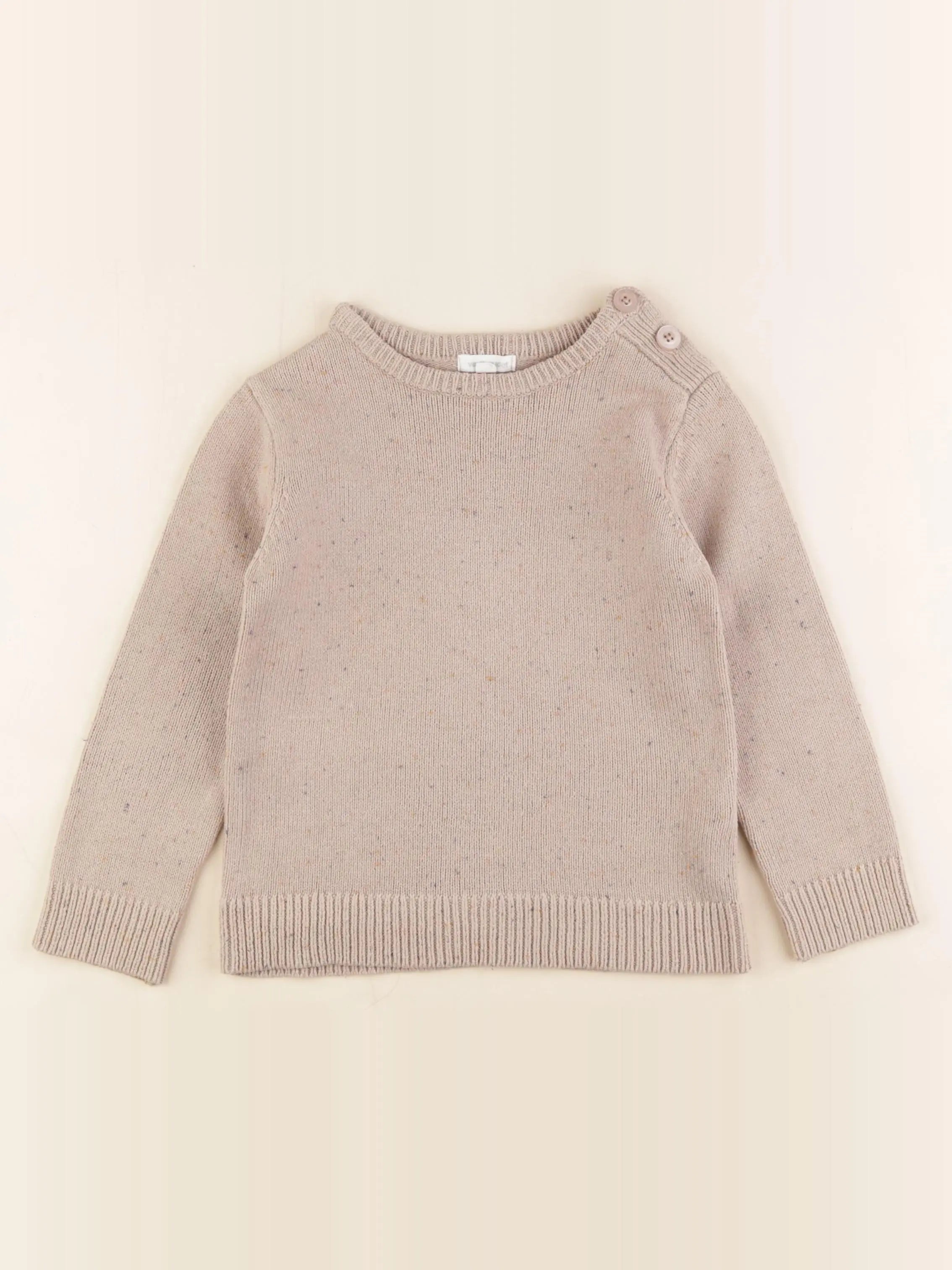 Vertbaudet - pull beige - 4 ans