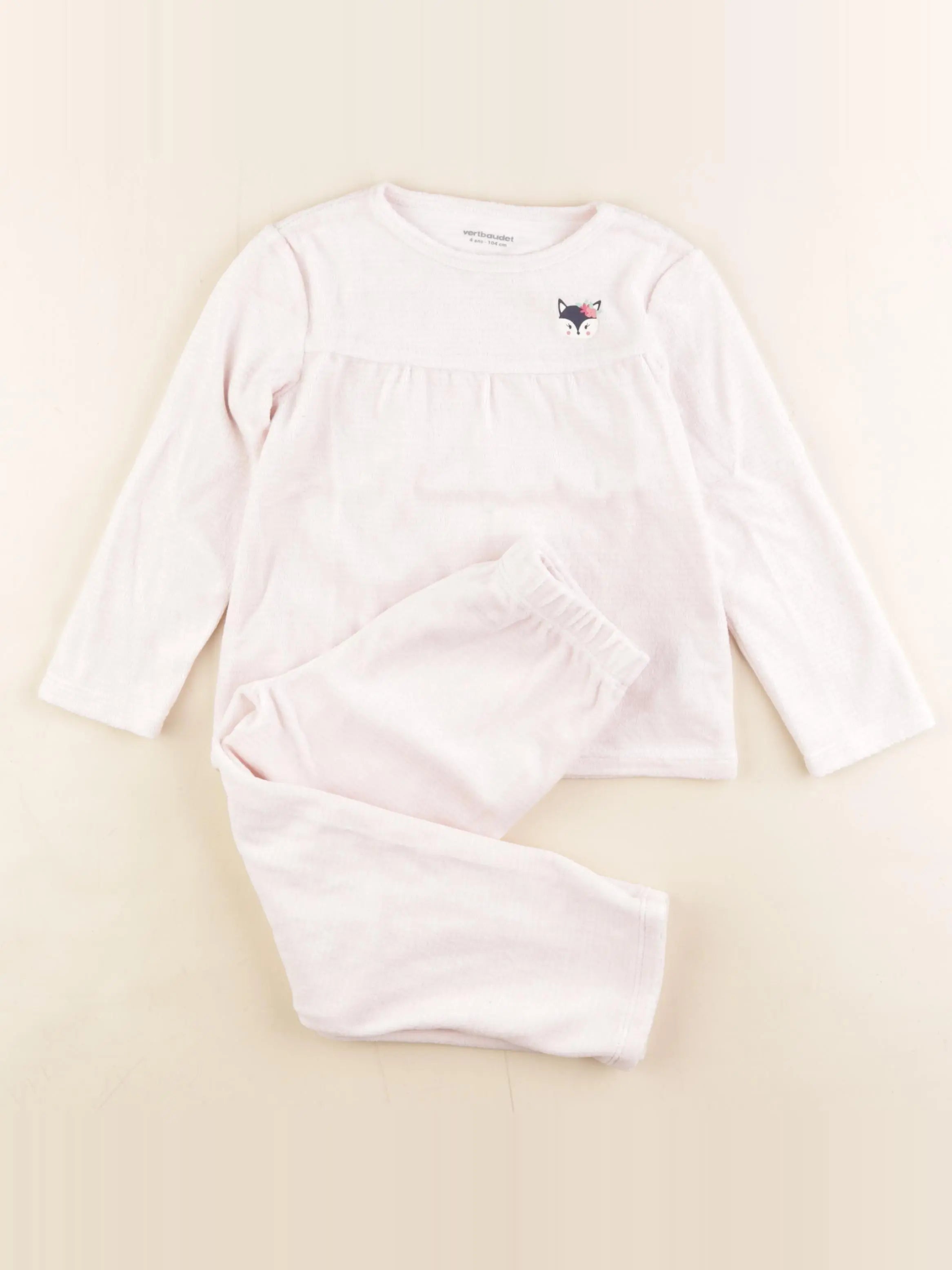 Vertbaudet - pyjama rose - 4 ans