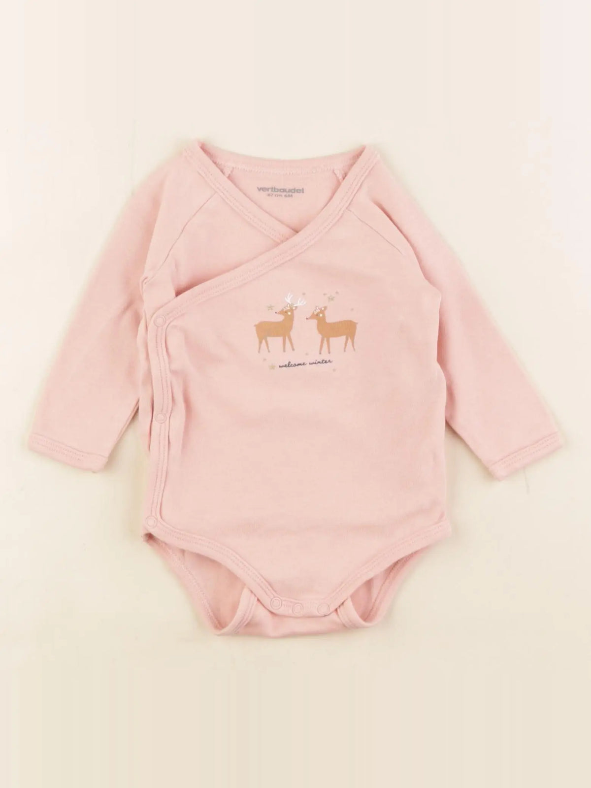 Vertbaudet - body rose - 6 mois