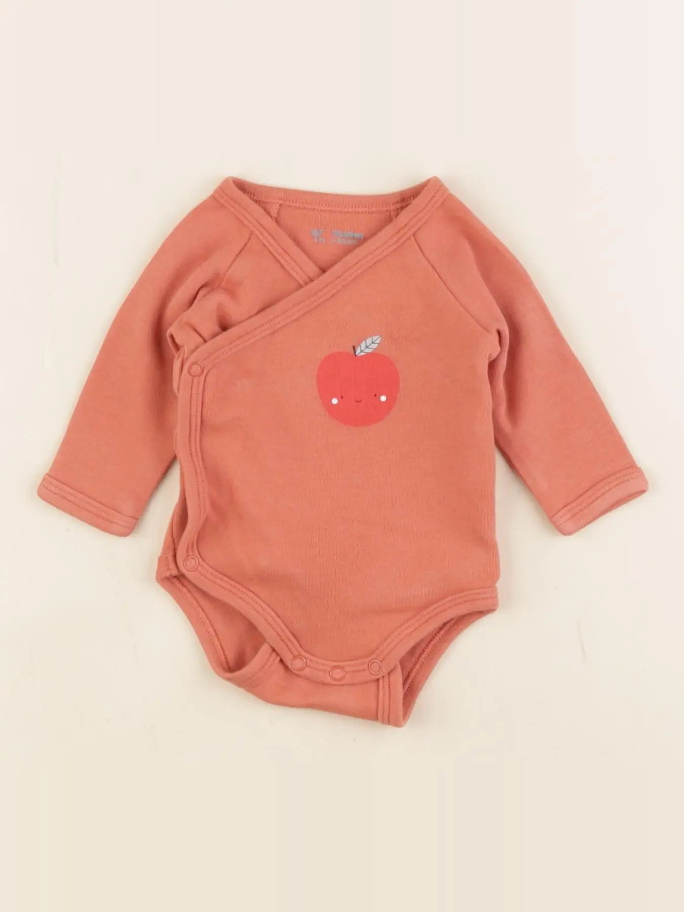 Vertbaudet - body orange - 1 mois