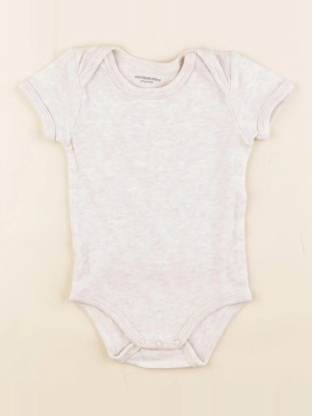 Vertbaudet - body beige - 6 mois