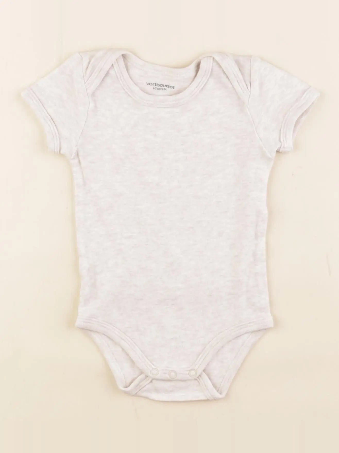 Vertbaudet - body beige - 6 mois