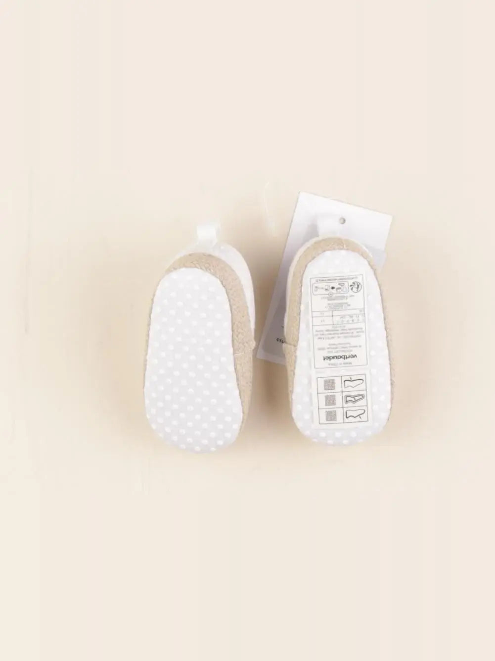 Vertbaudet - chaussons blanc - pointure 16/17