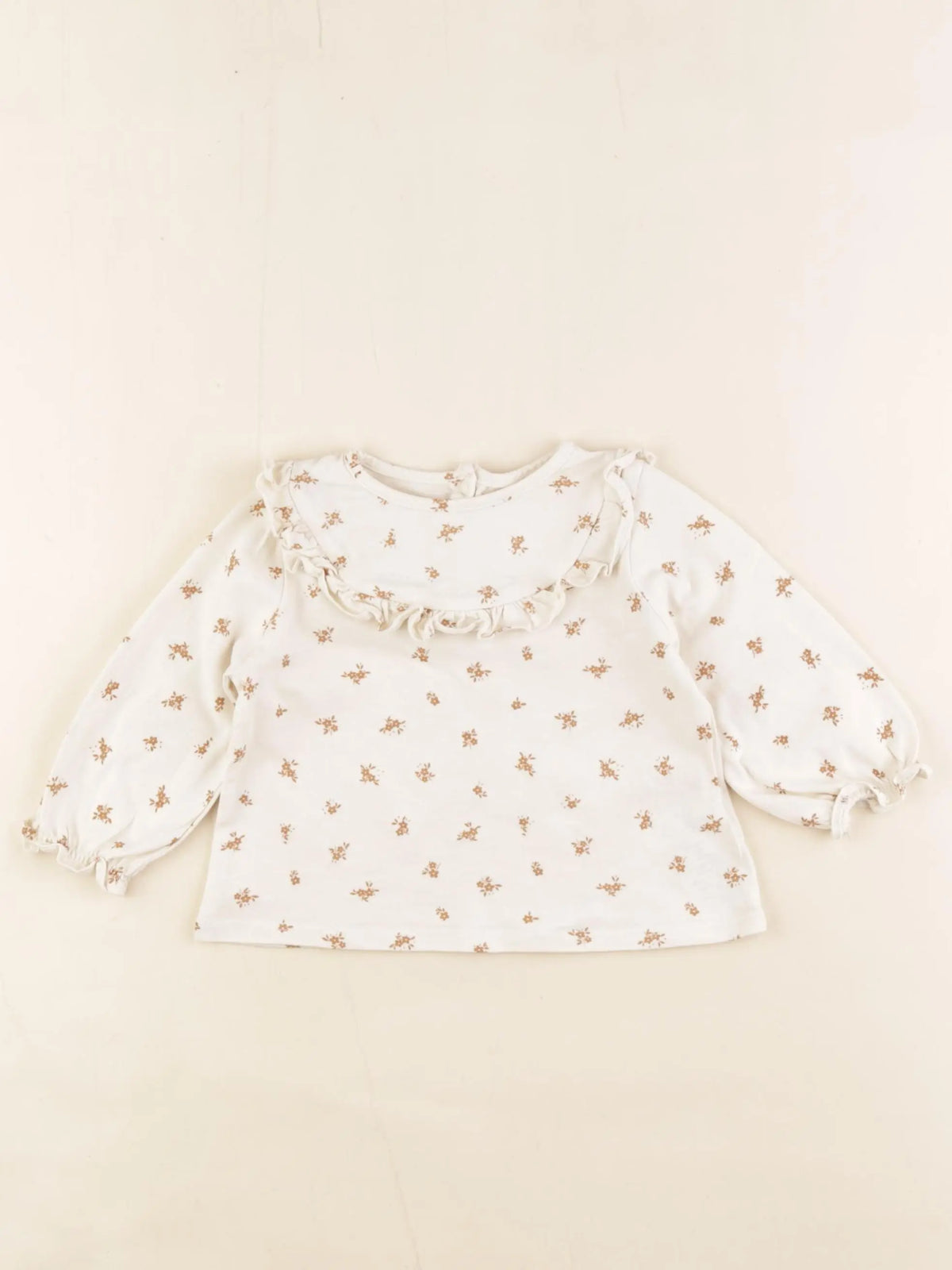Vertbaudet - tee-shirt beige - 6 mois