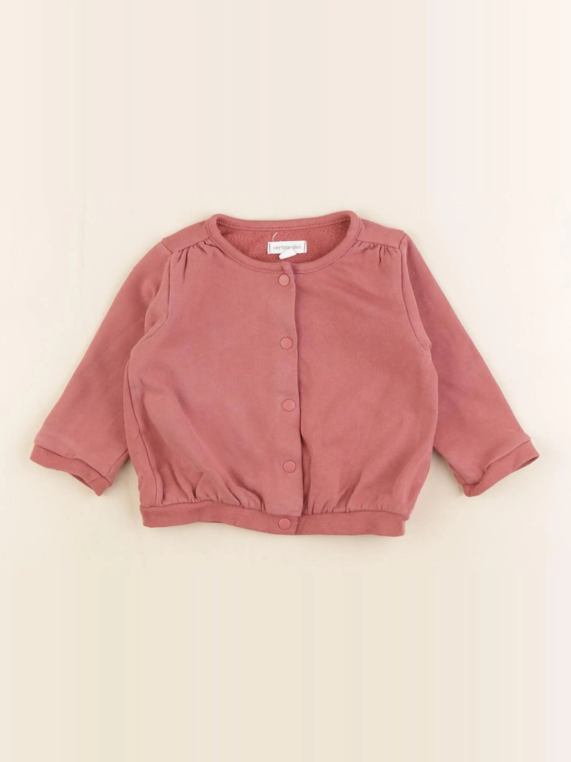 Vertbaudet - sweat rose - 6 mois
