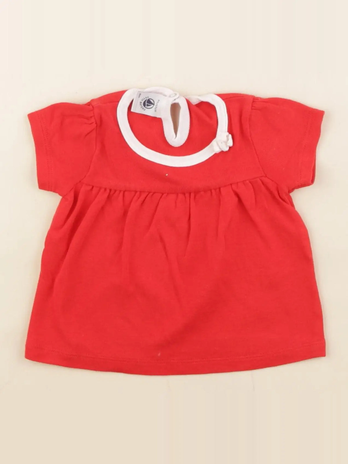 Petit Bateau - tee-shirt rouge - 6 mois